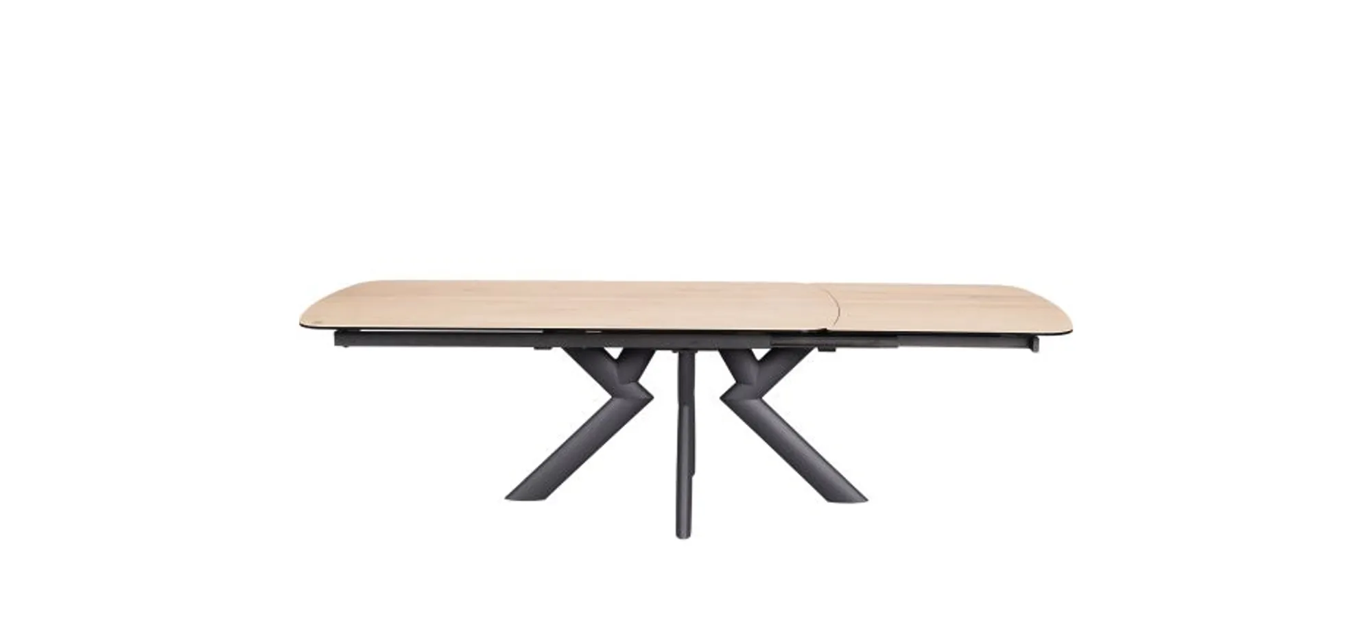 Esstisch MAXIE - ausziehbar, LB ca. 190x98 cm, Glaskeramik, Holzfarben