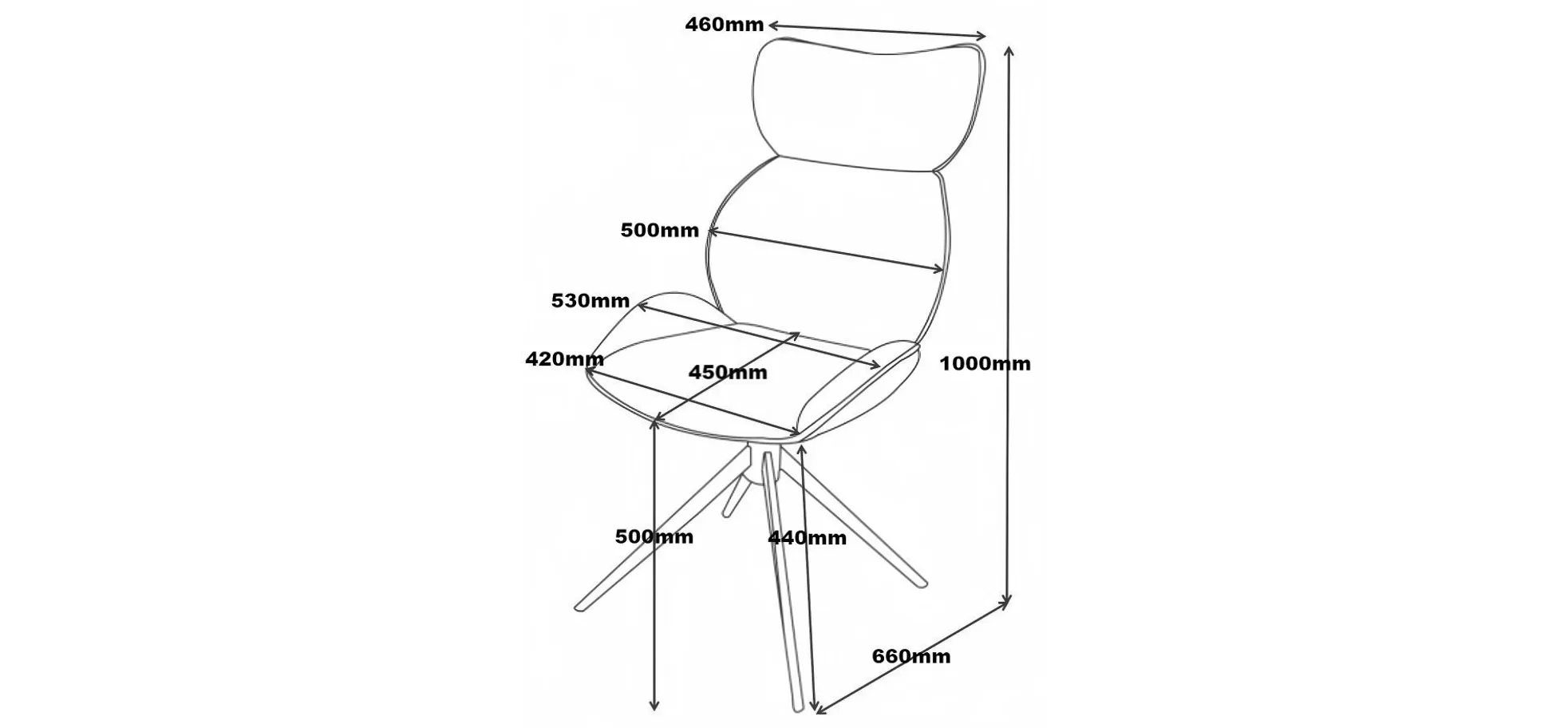 Vierfußstuhl, rost - Mirna