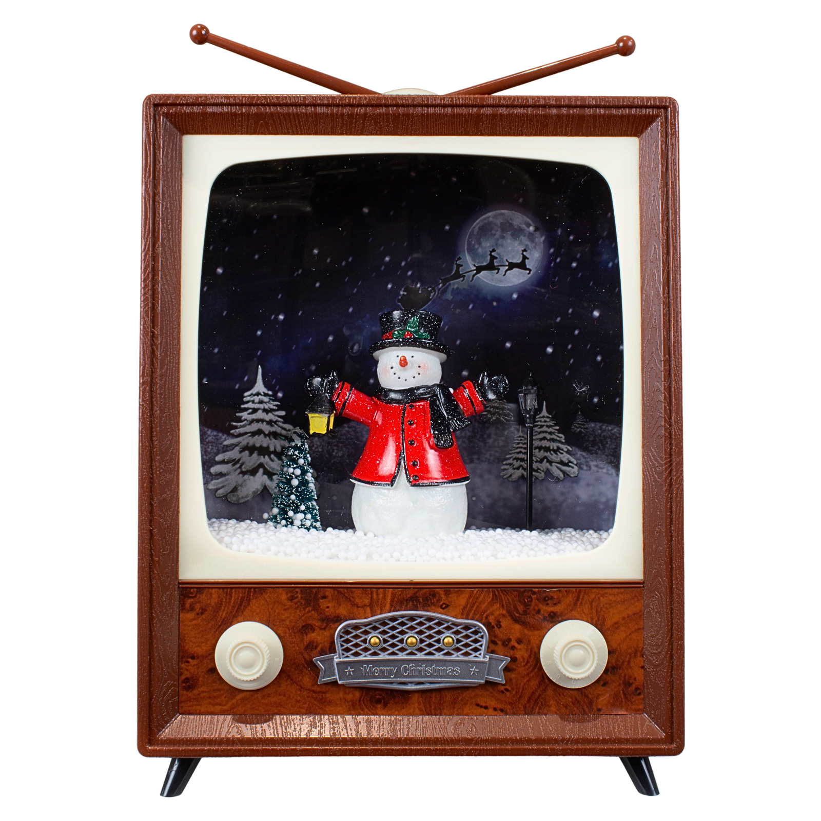 LED Schneiender Fernseher mit Animation - ca. 30x23x11cm, Indoor