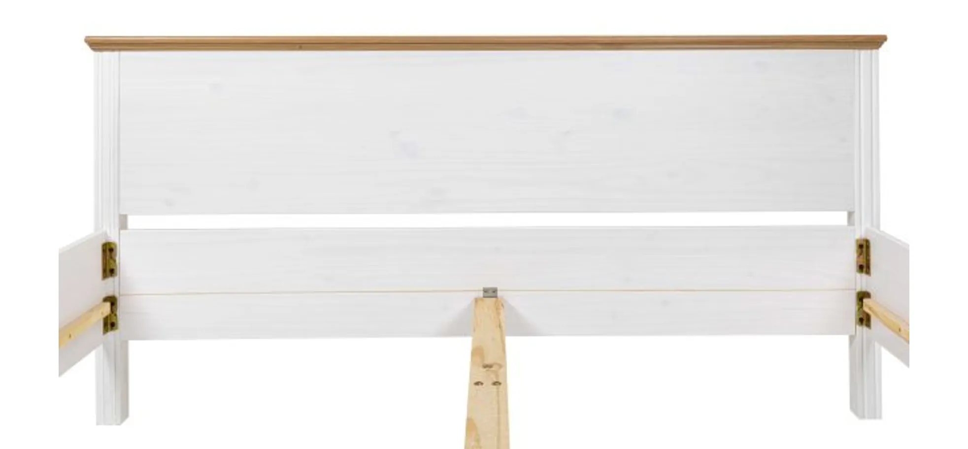 Bettgestell - Liegefläche ca. 180x200 cm, Weiß, Oak Colori