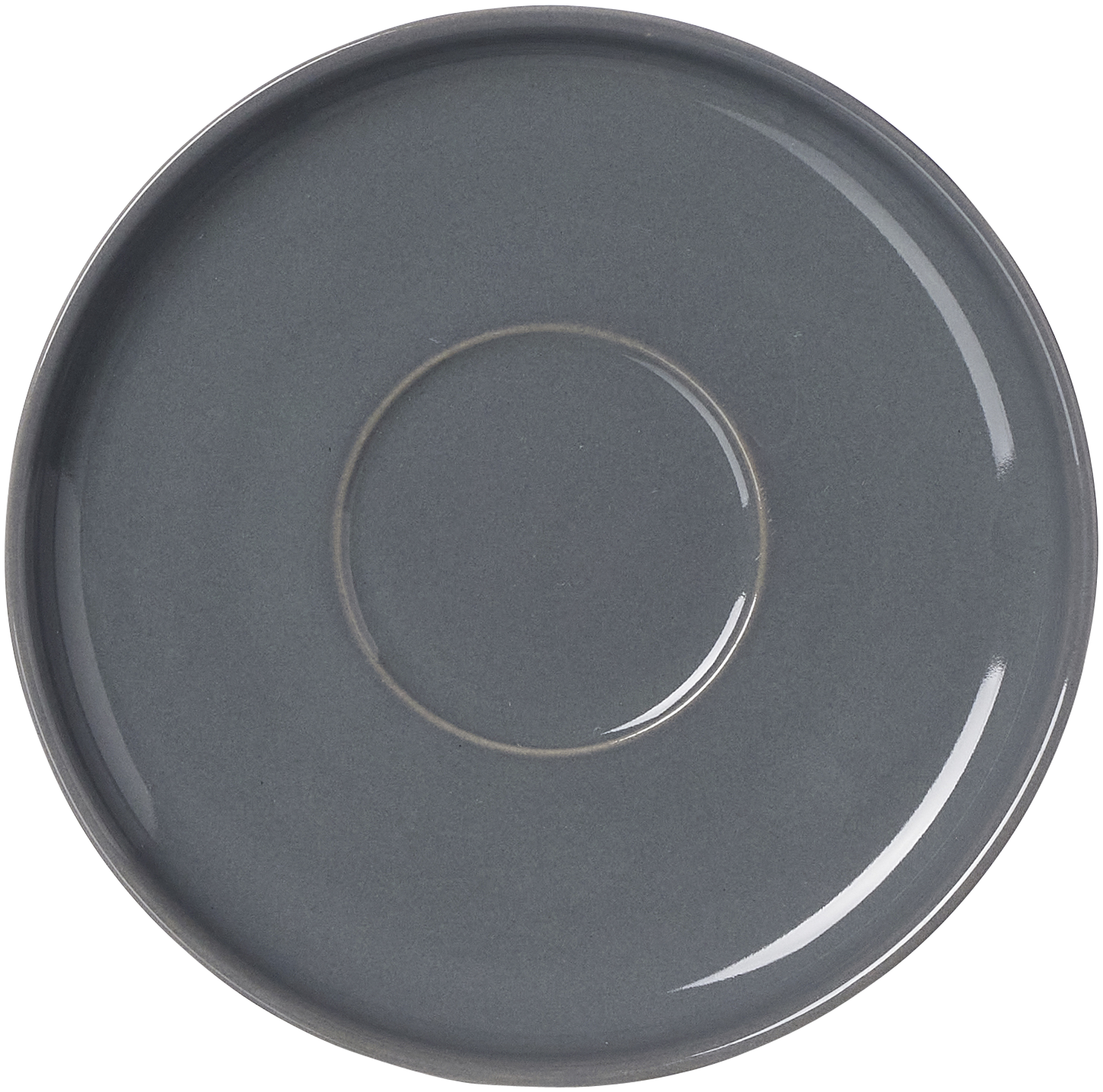 Espresso-Untertasse Jasper Schwarz 10,5 cm - Steinzeug, spülmaschinenfest, rund, schwarz