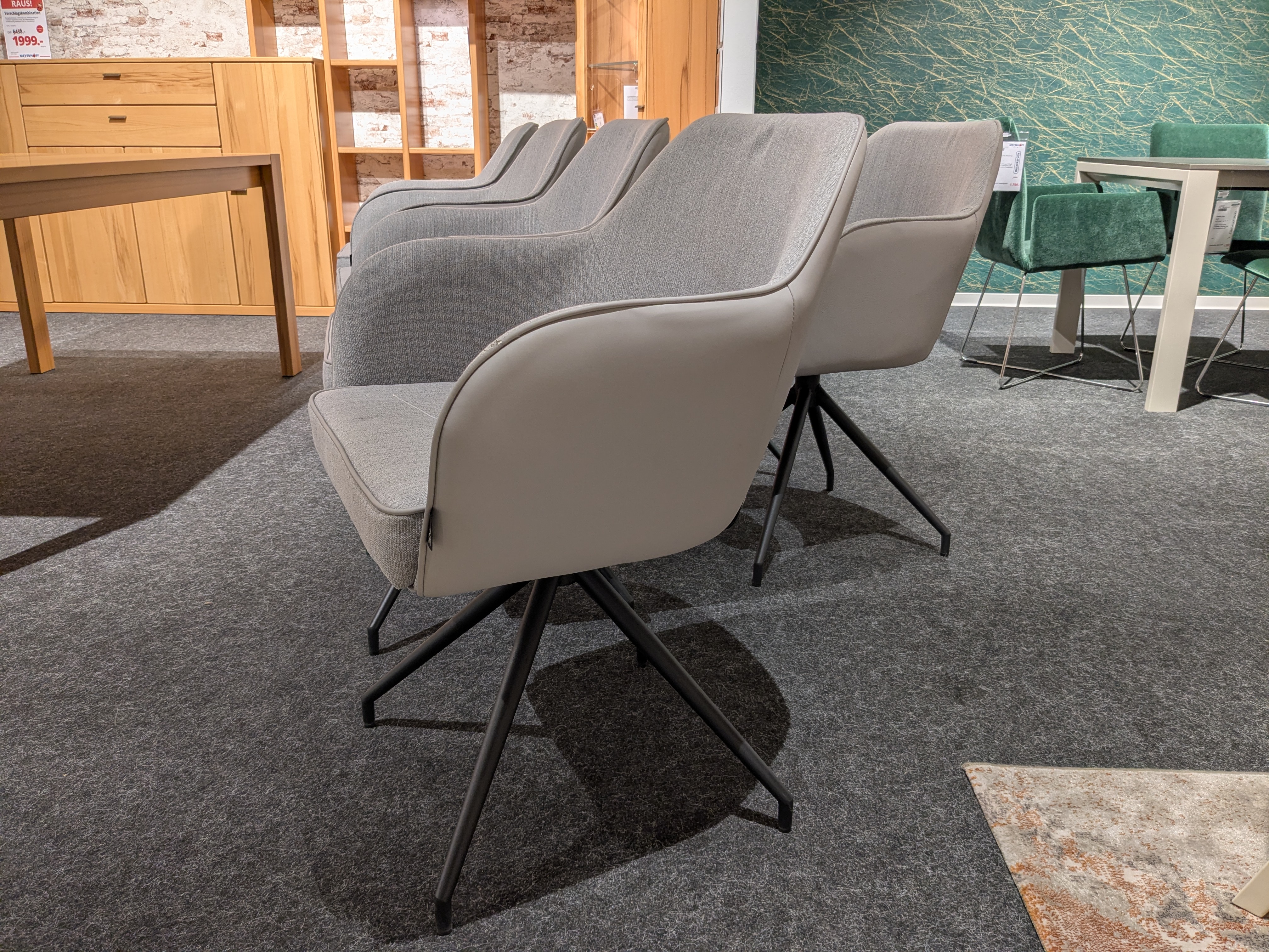 Stuhlgruppe, be.a: 6 Drehstühlen - Mykon 736