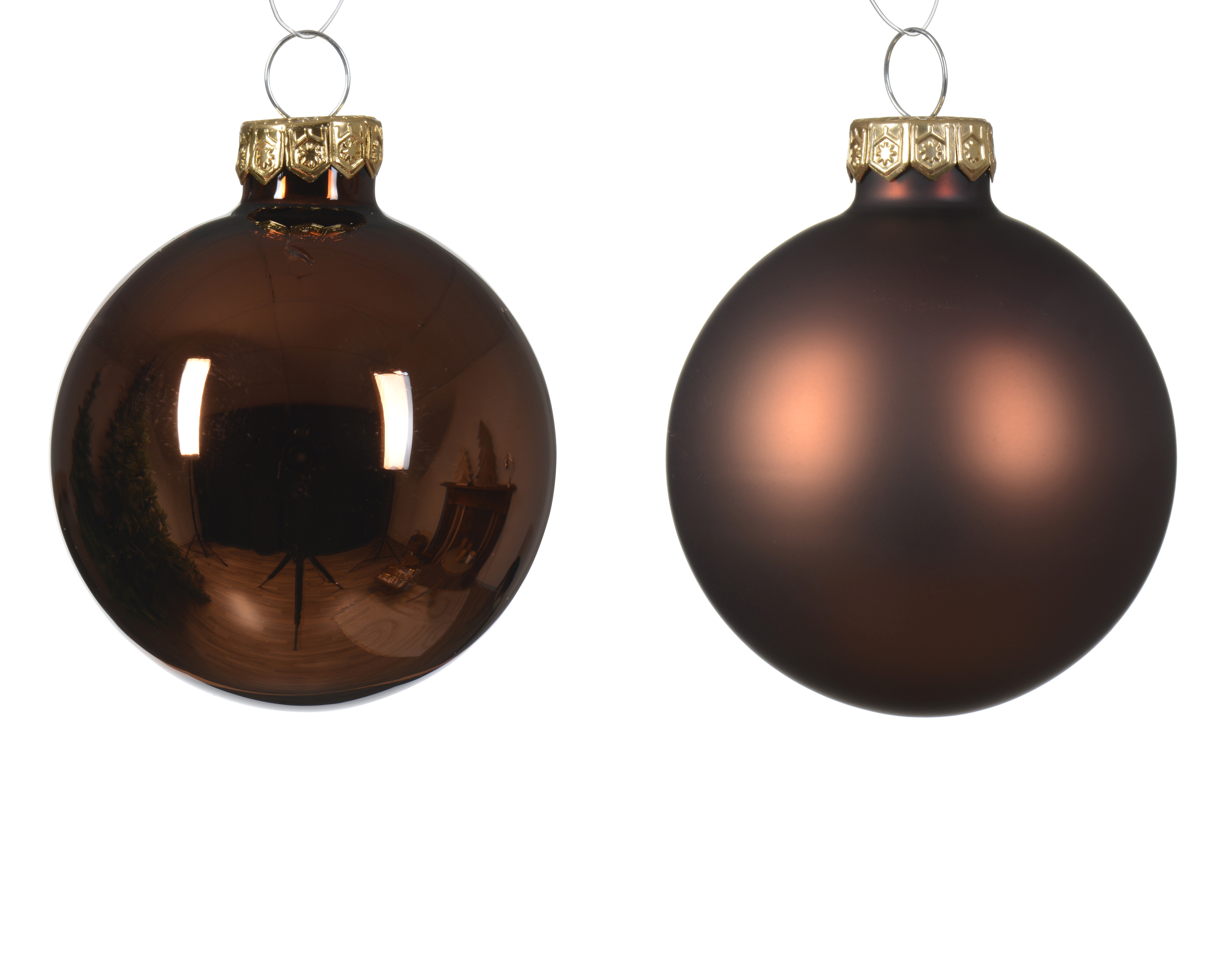 Kugelset, 20-er - espressobraun, Glas, Ø6cm