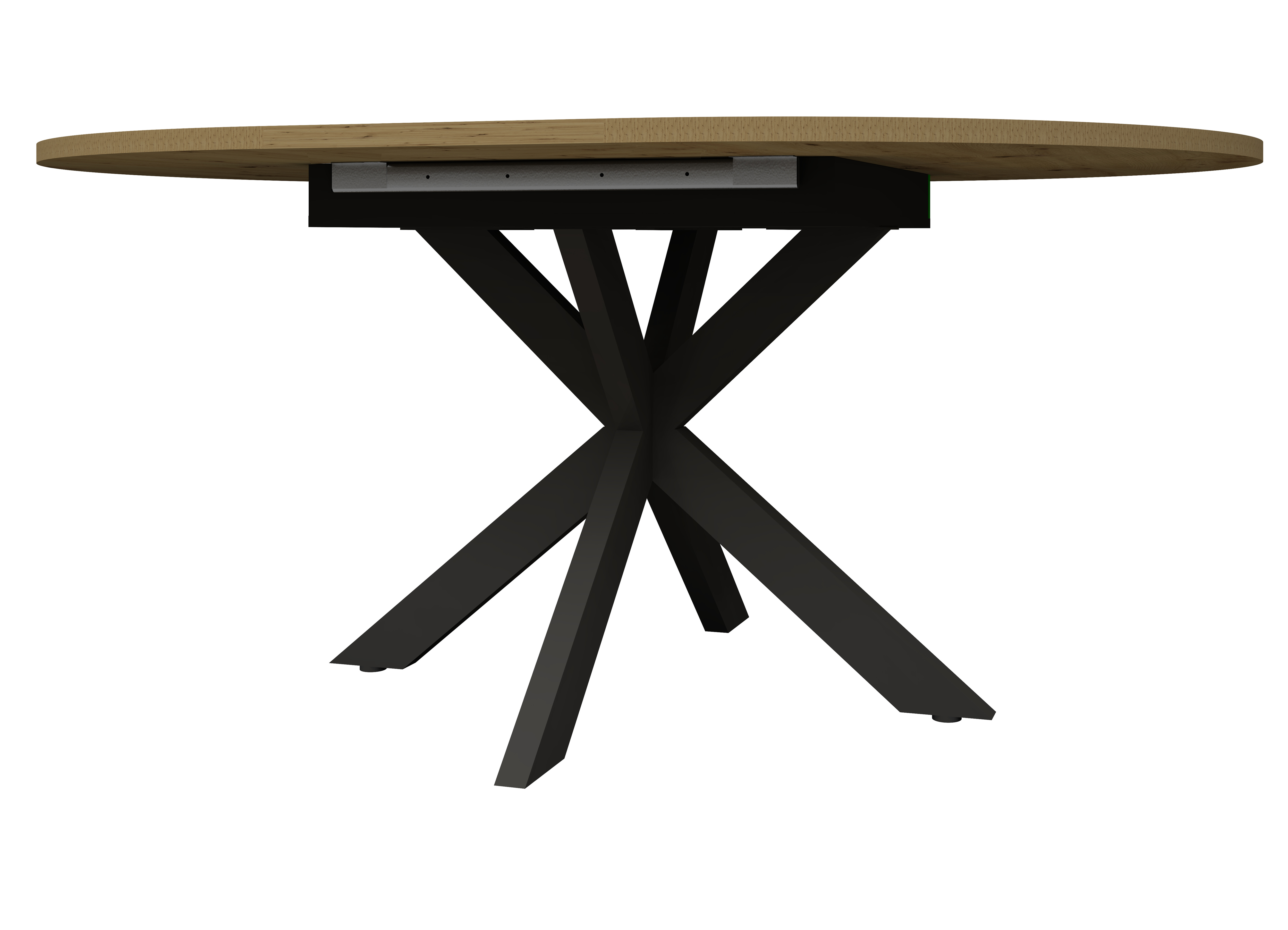 Esstisch, rund, asteiche Dekor, ausziehbar - Multi-TS