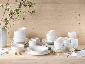 Kombiservice, 42-Tlg. - Fleur Royal, weiß