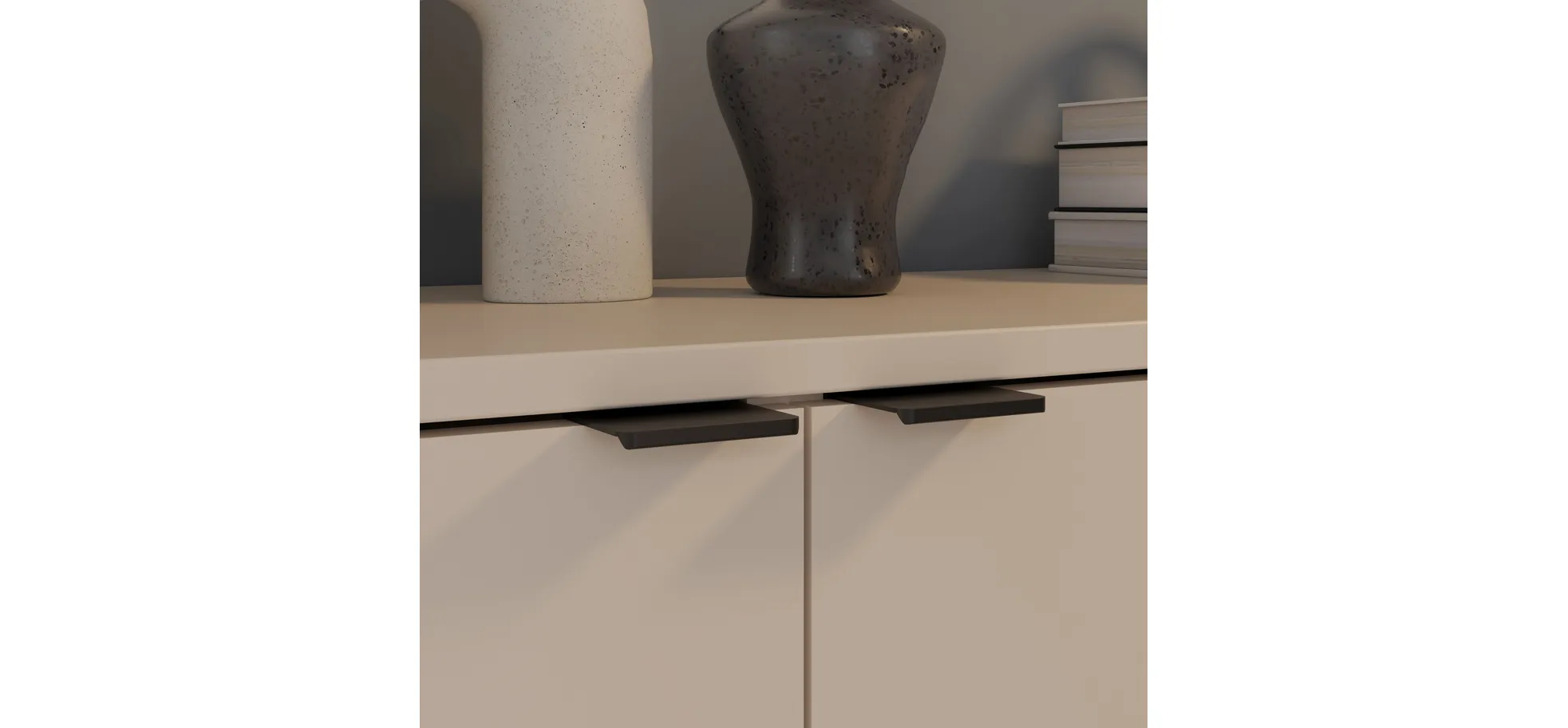 Kommode, Sand, 2 Türen, 1 Schub - Finella