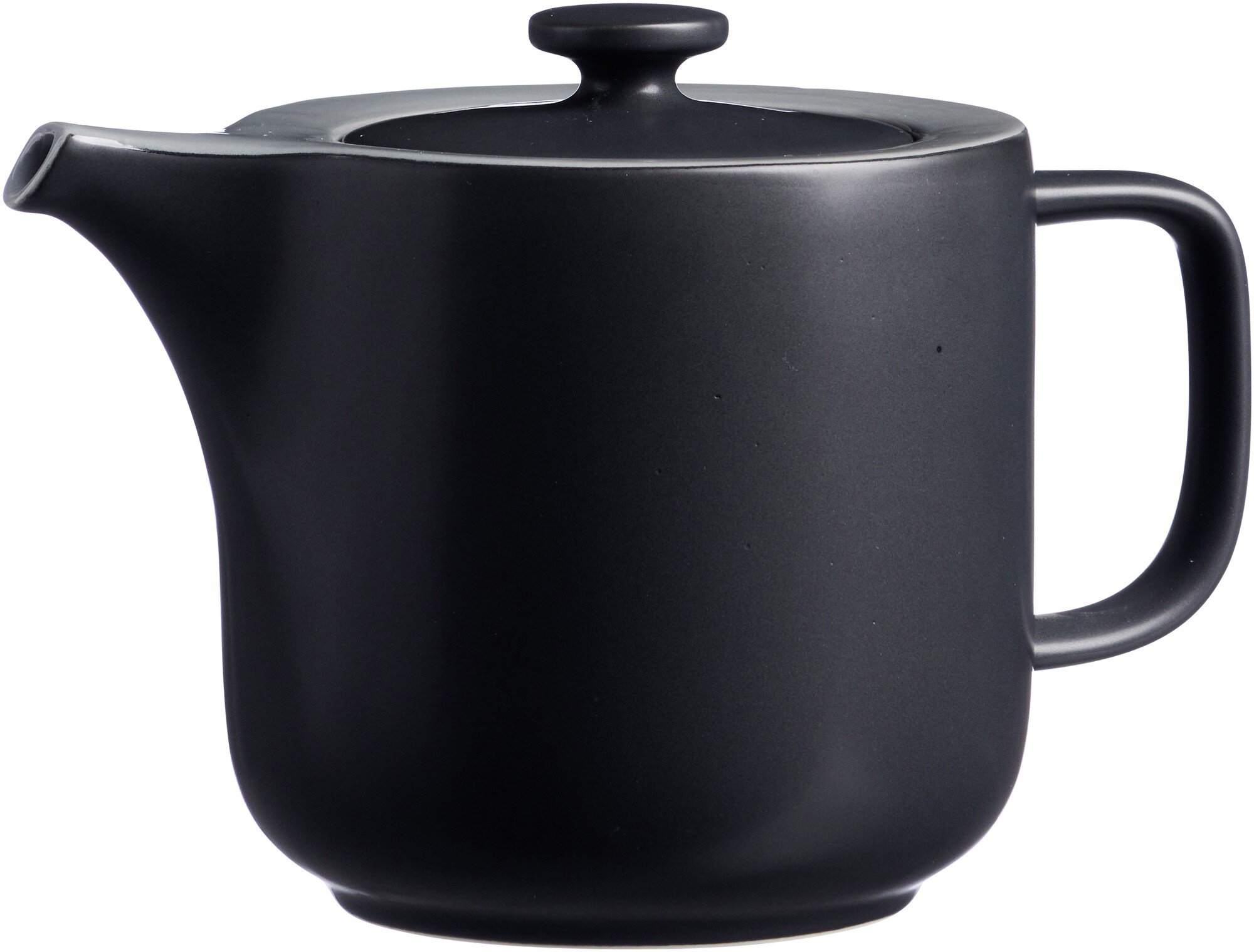 Kanne Jasper Schwarz 1,4 l - Steinzeug, spülmaschinenfest, zylindrisch, schwarz