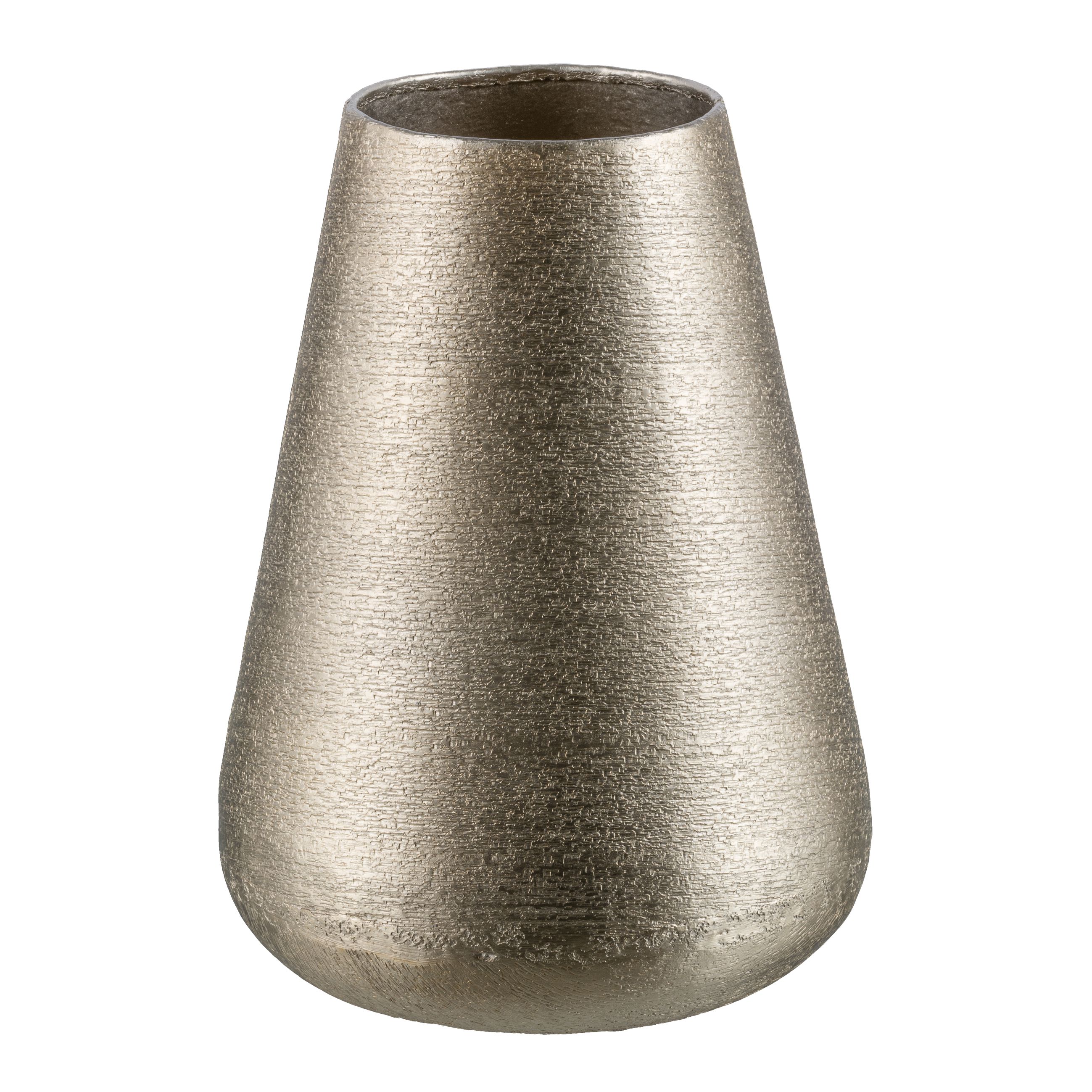 Vase - Aluminium Vase, SHELBY 11x20x26cm, Gold