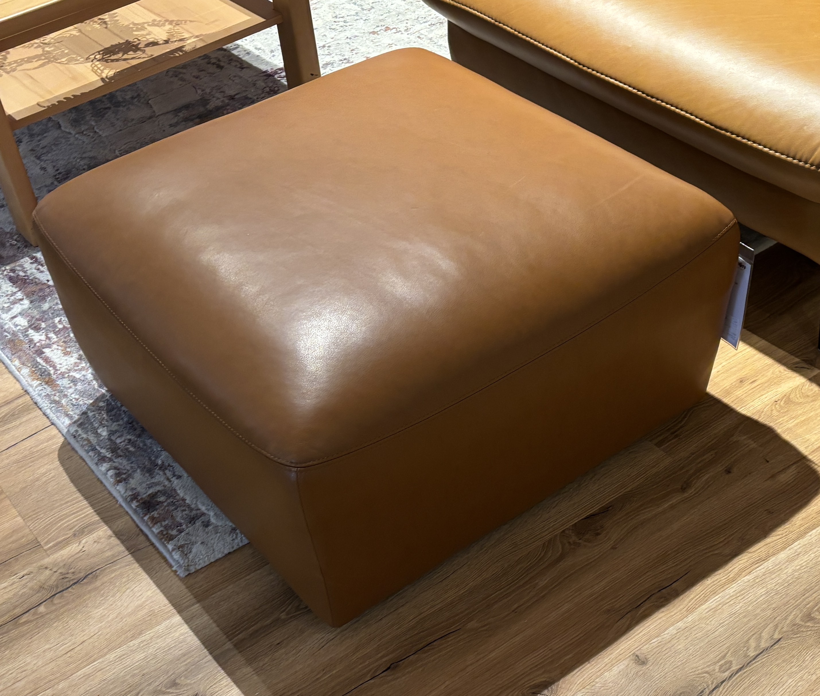 Polsterhocker, Leder Natura soft Whiskey - MYKON 151