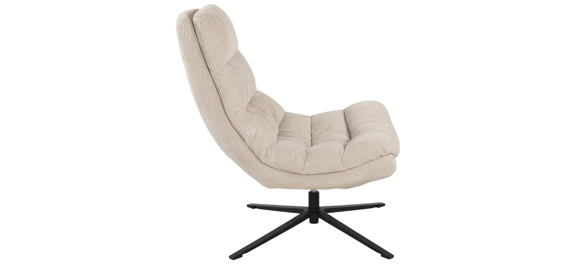 Relaxsessel mit Hocker, Cord beige - Duane