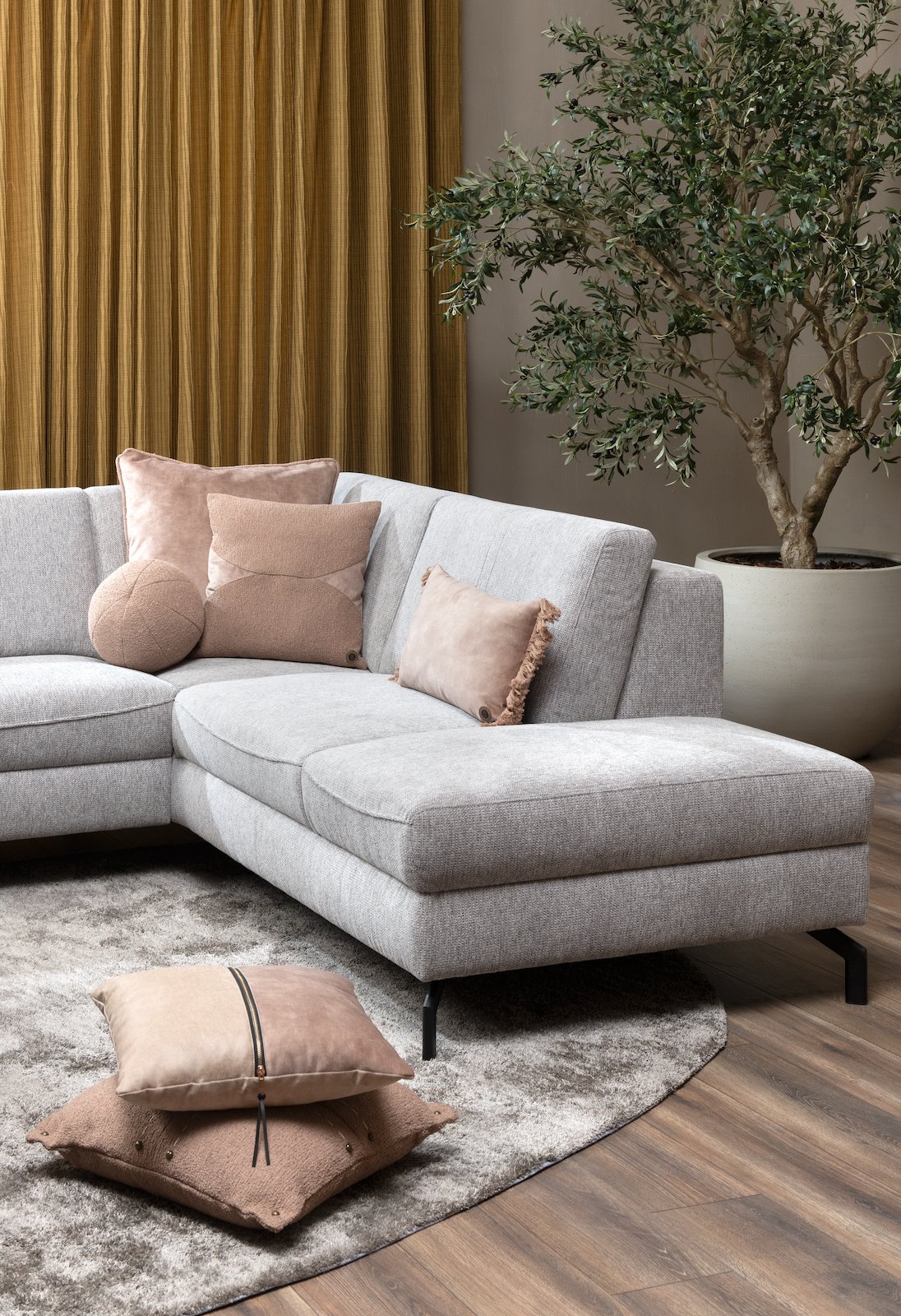 Kissenset Timeless, 6-teilig, Camel - Coco Maison