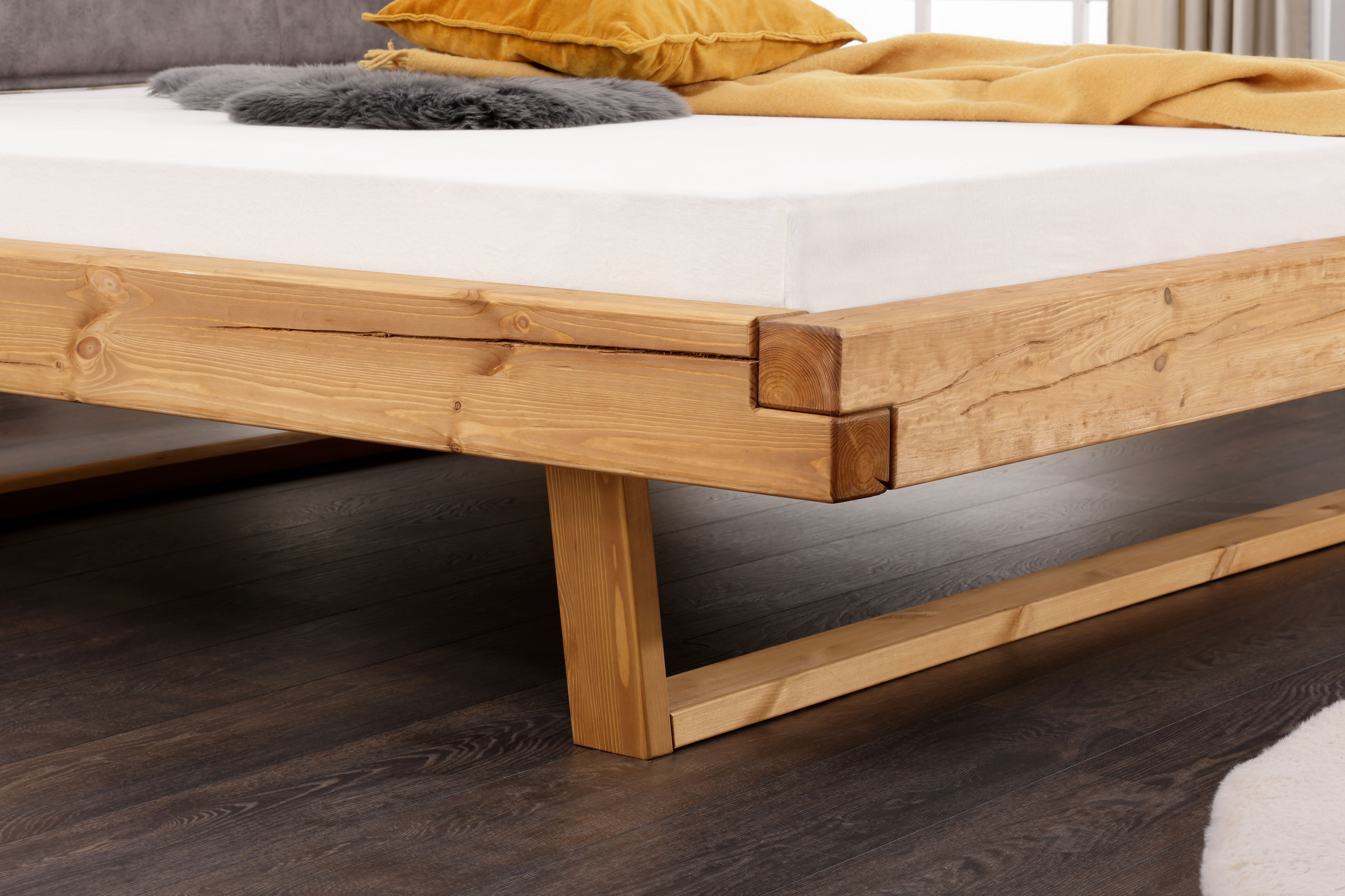 Bett, Kiefer massiv eichefarbig - MyStyle 3097