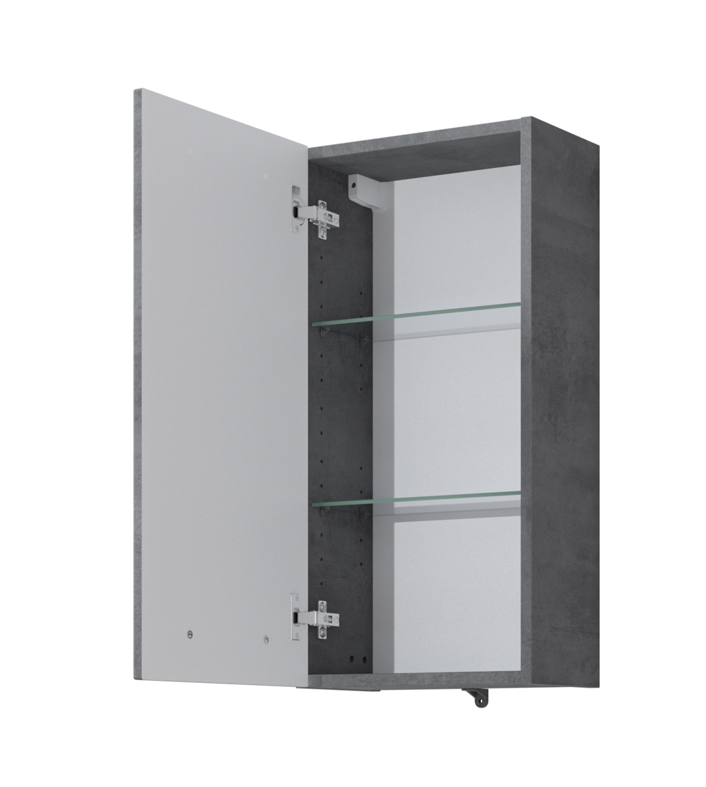 Wandschrank, 1-türig, oxid dunkelgrau - QUICKSET - 945
