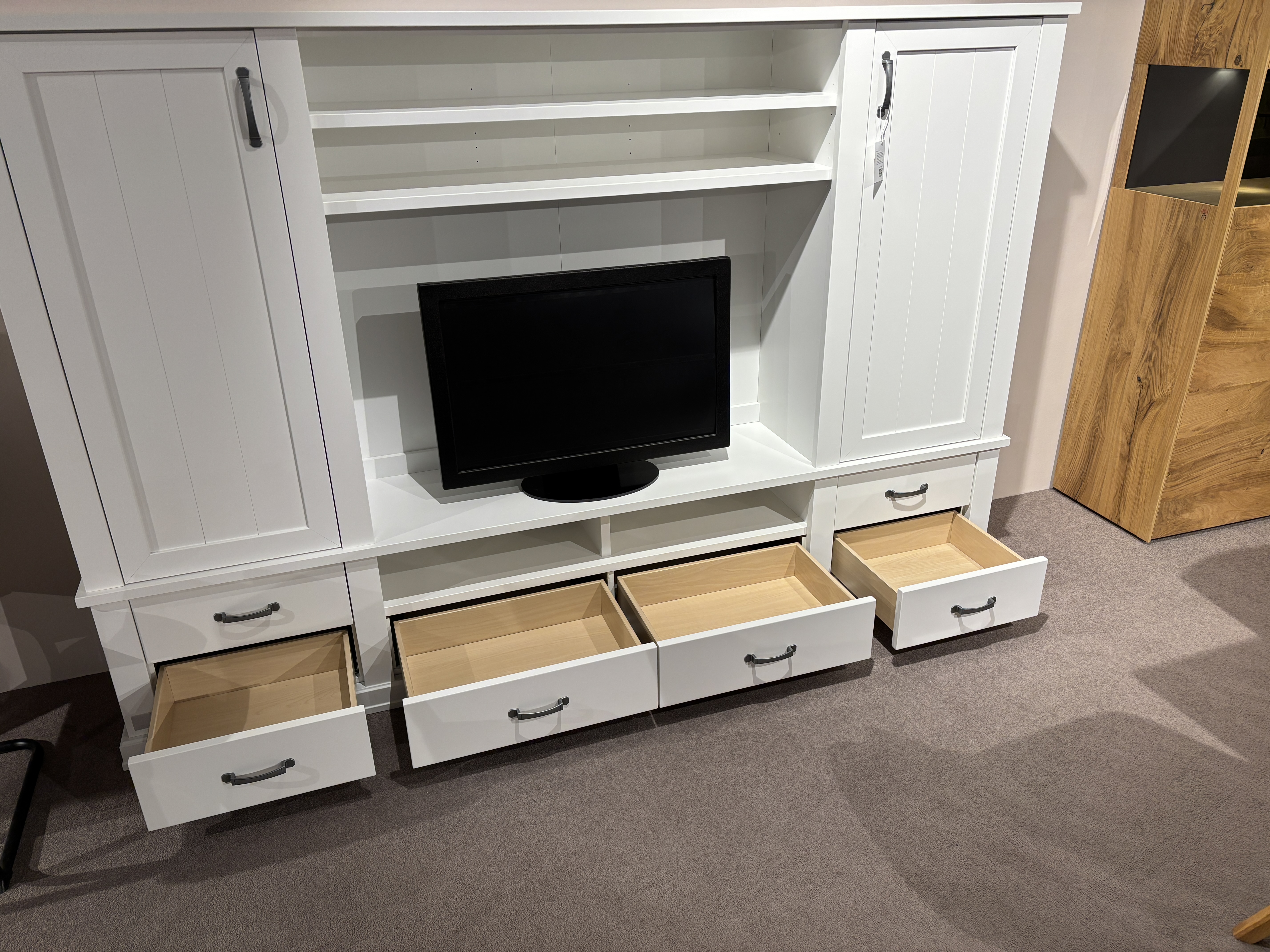 TV-Element, Lack weiss, Soft-Close - SYLT LIVING