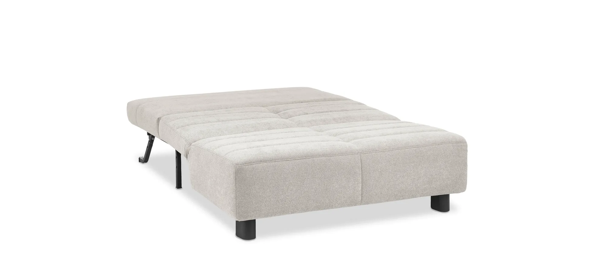  Faltsofa Easy - 2-Sitzer ohne Armlehne, ca. 140 cm inkl. Schlaffunktion, Stoff, Creme