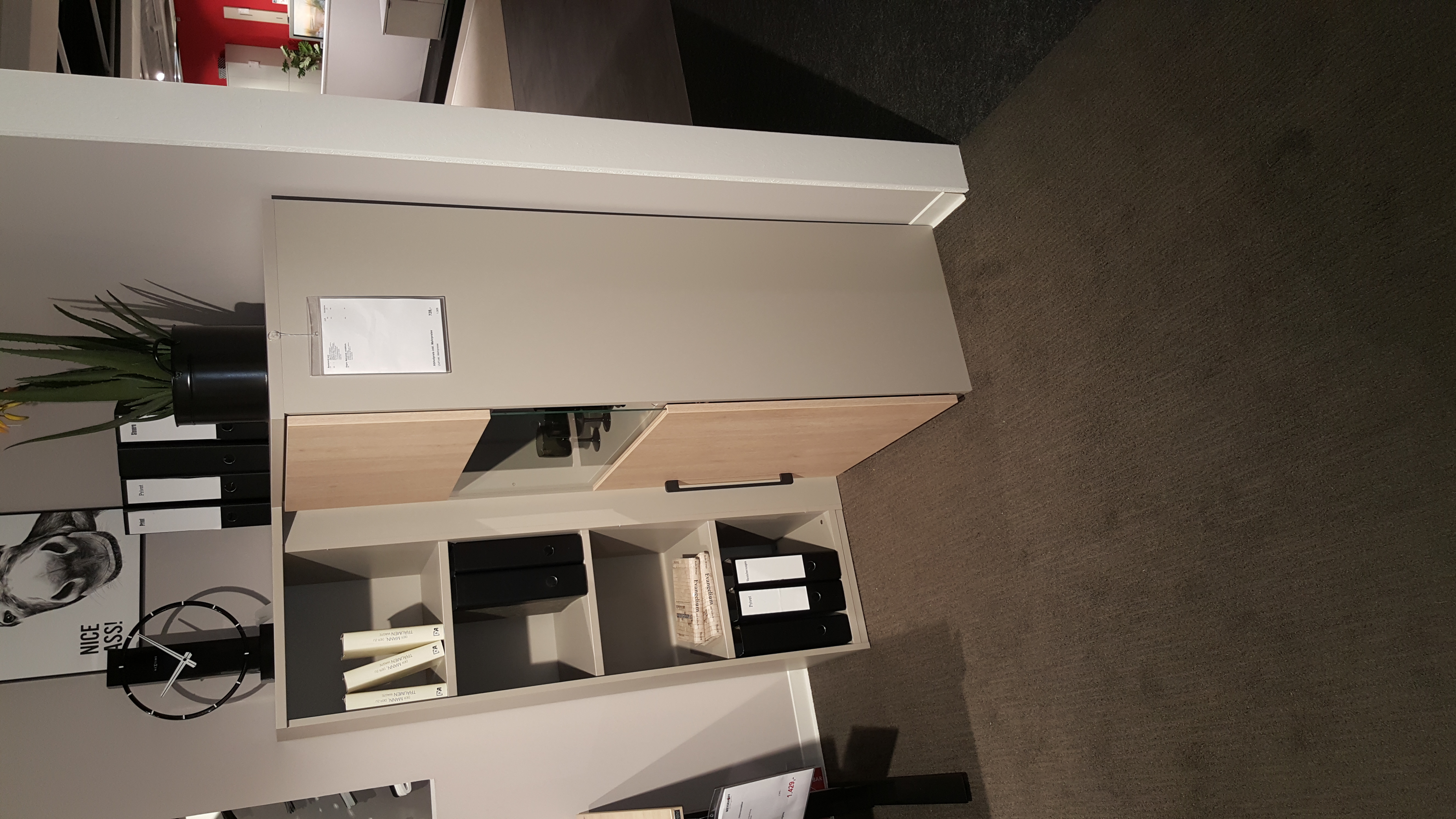 Büroschrank-Kombi, Griff anthrazit - LS 053017