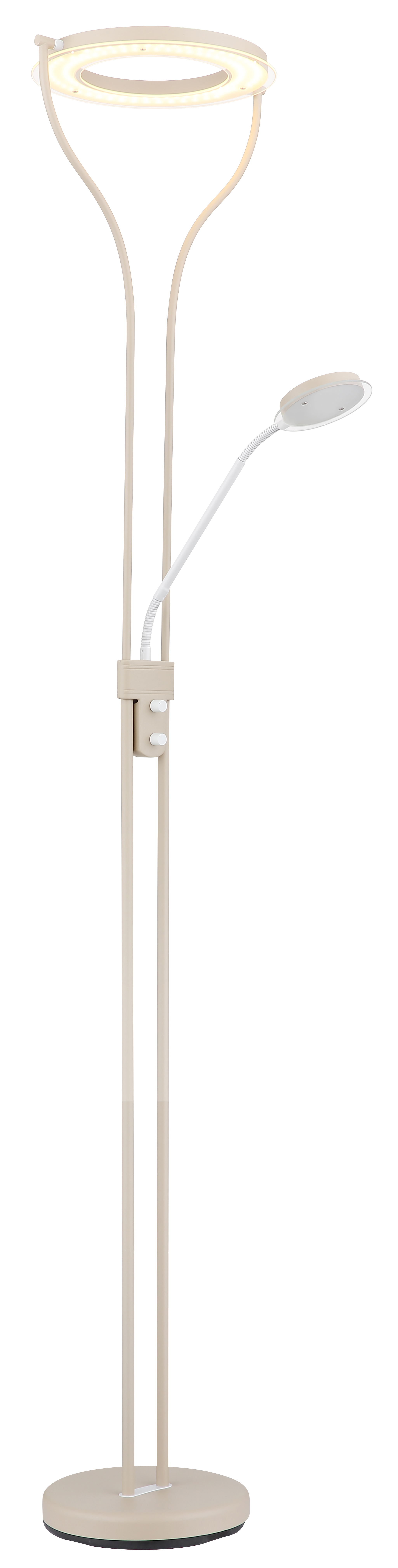 Deckenfluter EBRO - LED, sandfarben matt, ca. 35x31x194cm