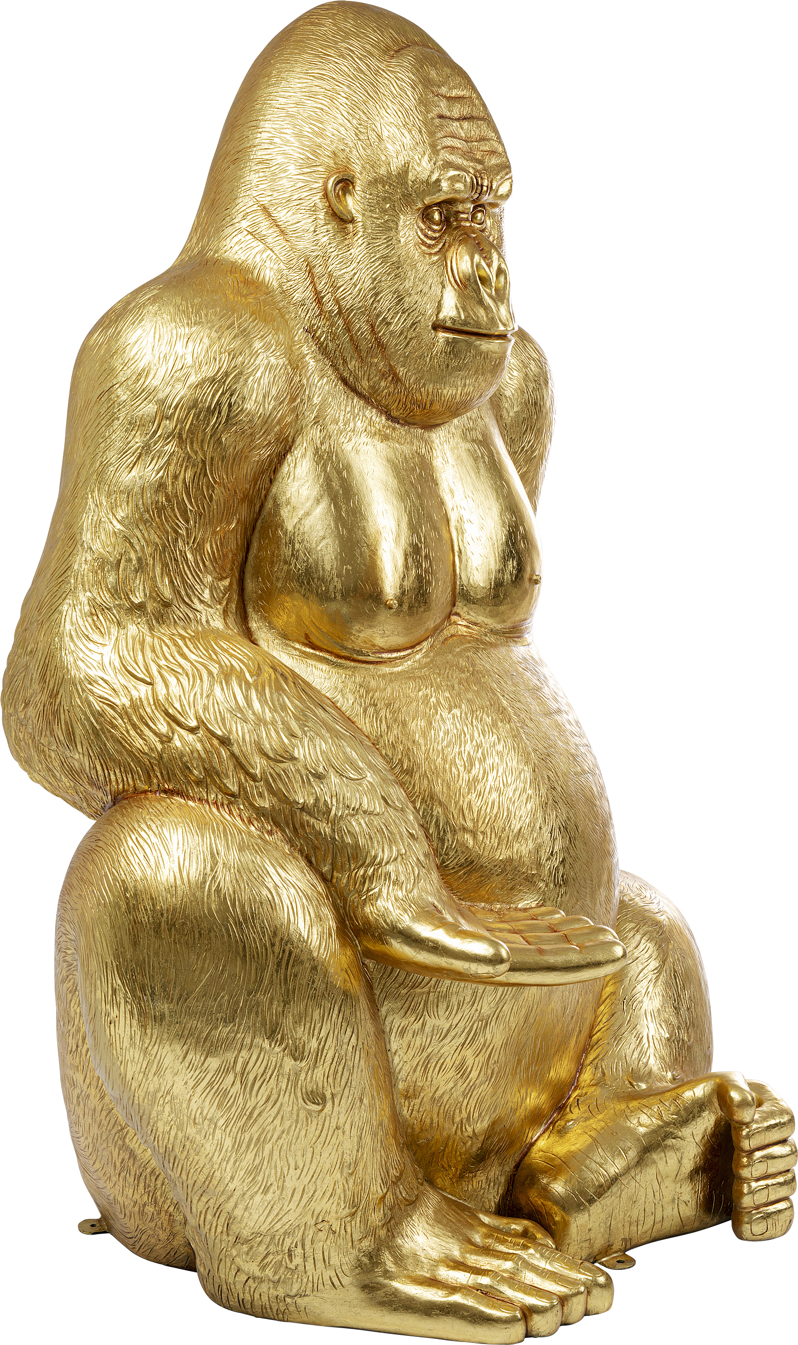 Deko Figur Gorilla XL, gold - Accessoires