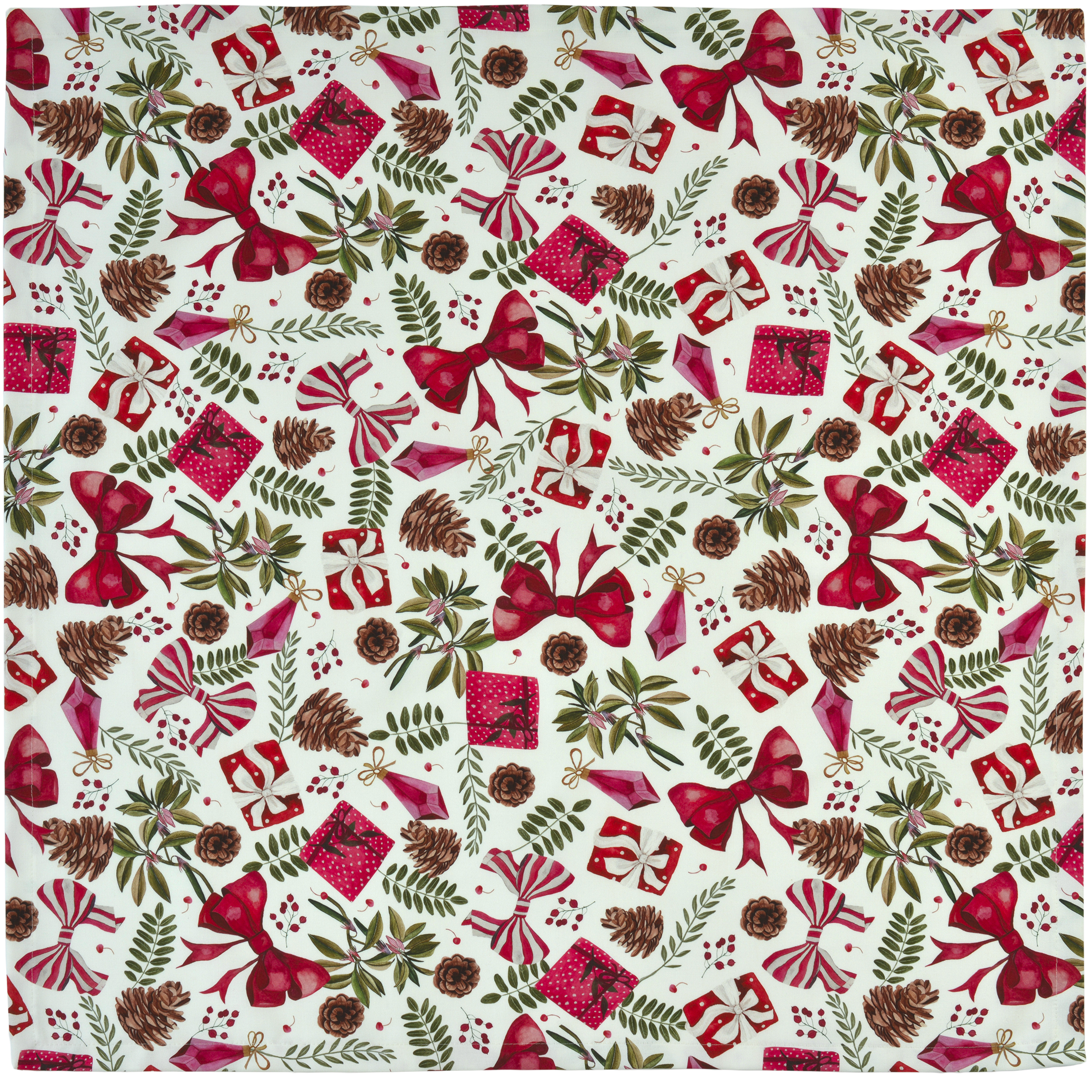Mitteldecke Xmas Beauty - 85x85cm, white/multi colour
