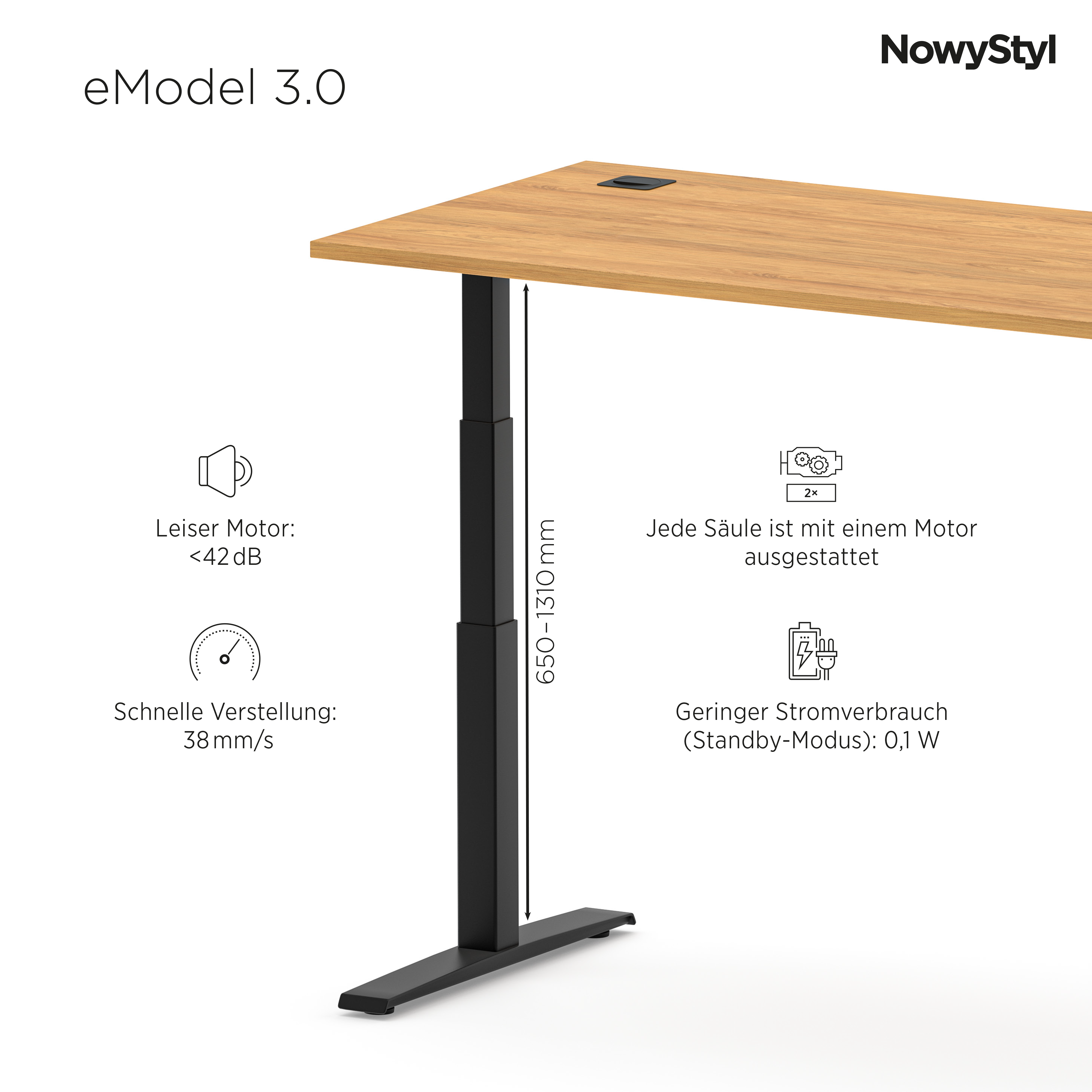 Schreibtisch, höhenverstellbar  - MyStyle 7012