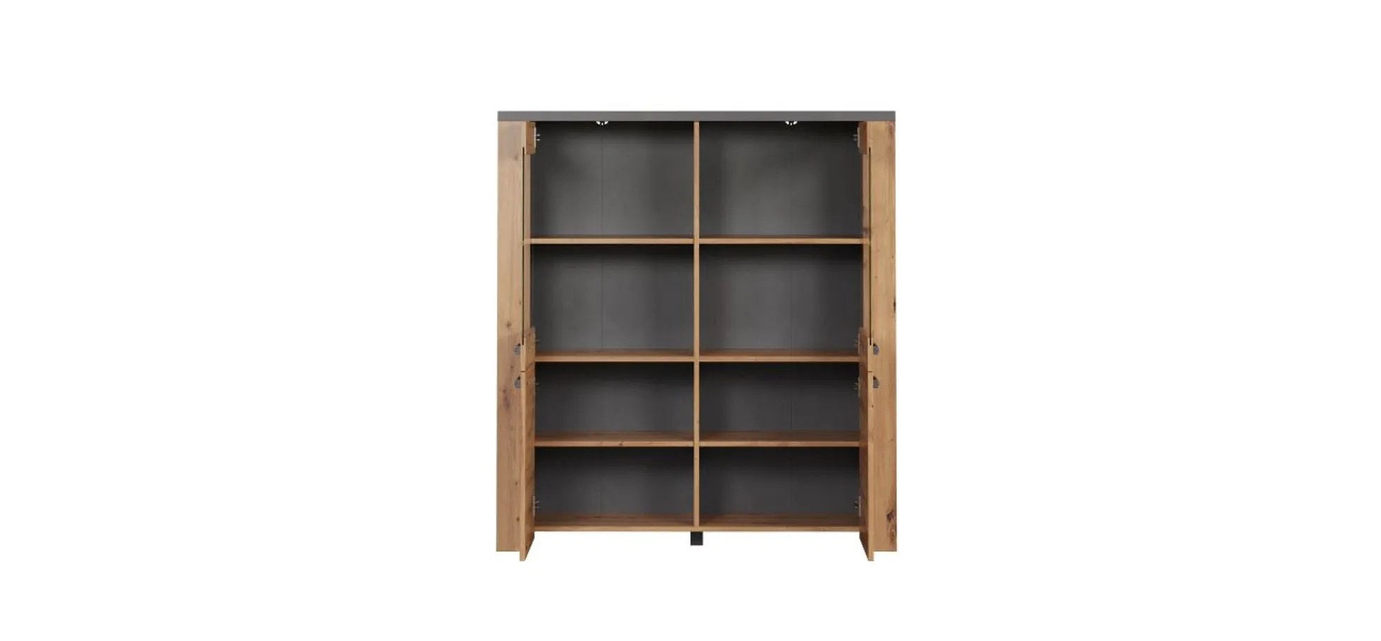 Highboard - Eiche Dekor, Graphit