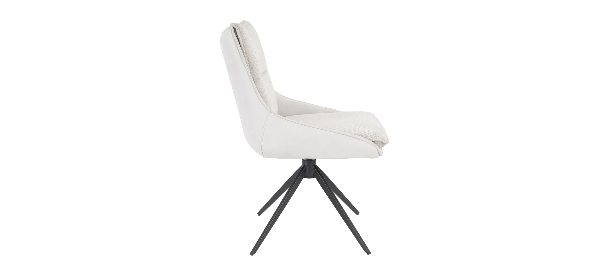 Stuhl, Bezug silber/Retrobliss, drehbar - Mandy