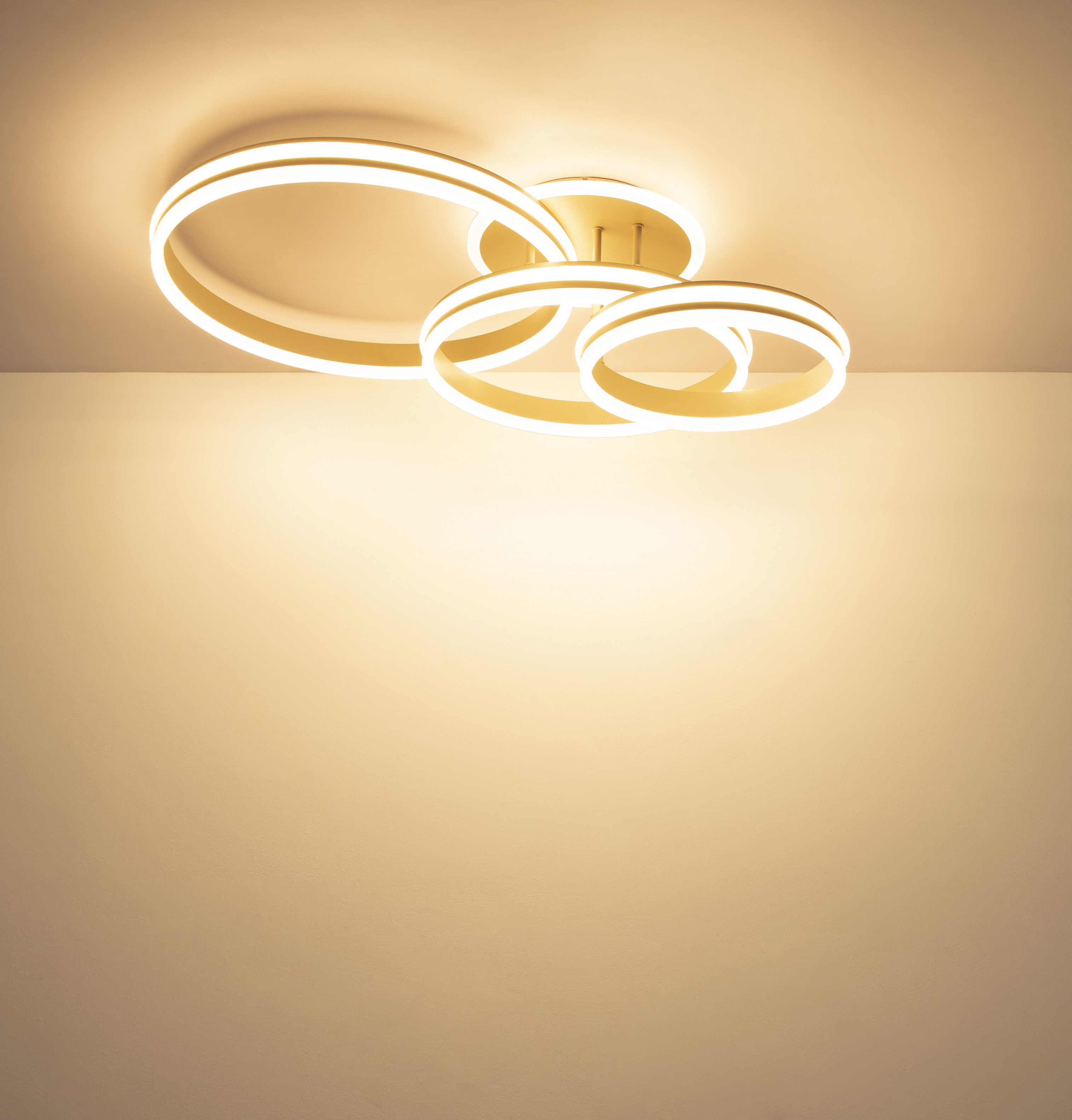 Deckenleuchte RUBIO - LED, sandfarben matt, ca. 80x60x20cm