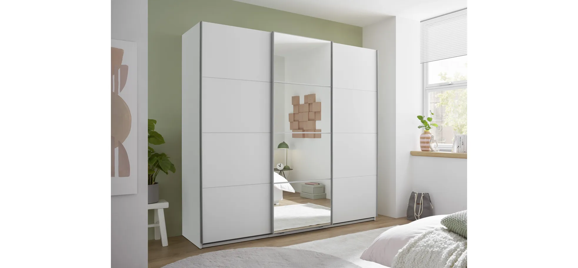 Schwebetürenschrank, weiß - MyStyle 3056