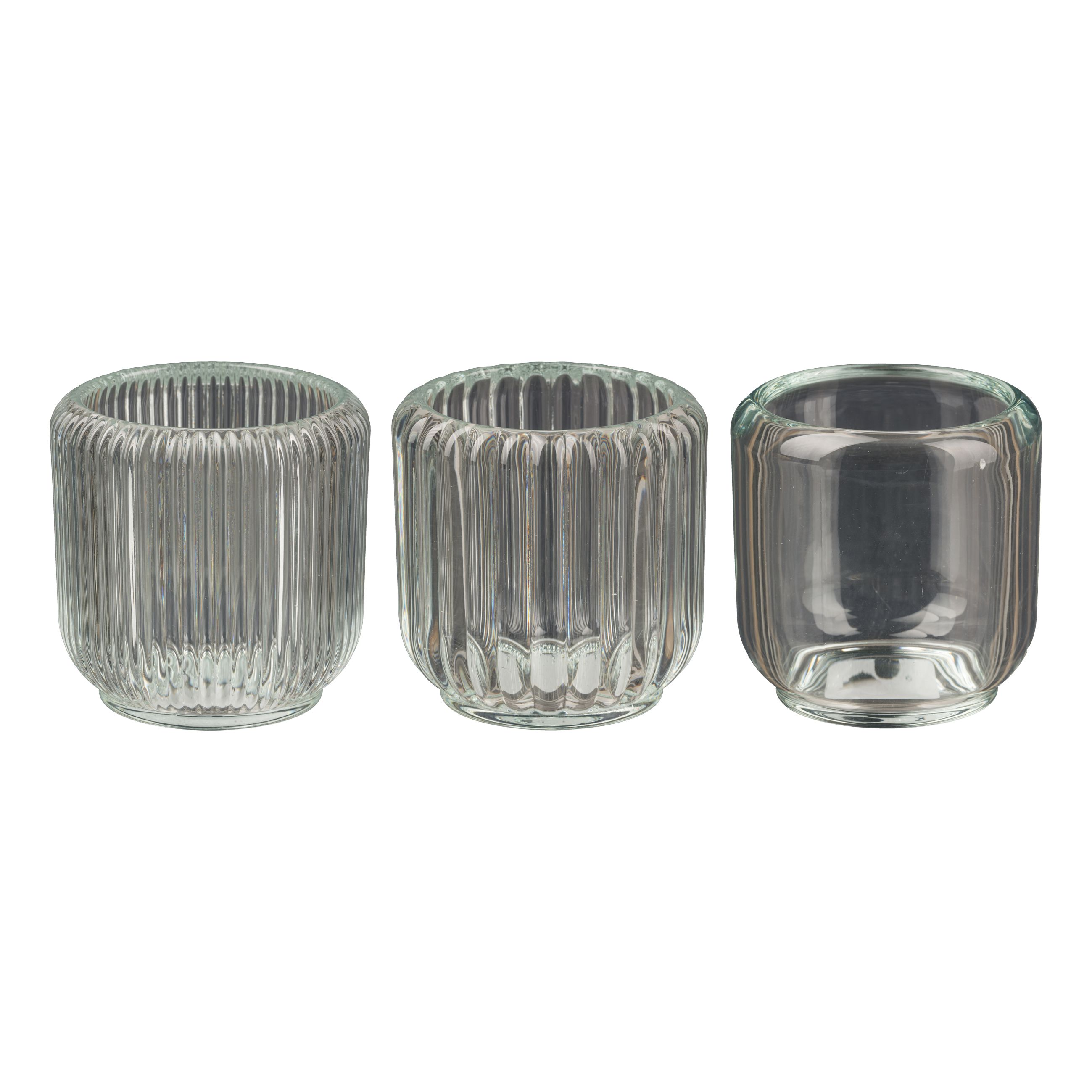 Windlicht - Glas Teelicht 3fa.so.PETERSBURG , 8,5x8,5cm, klar