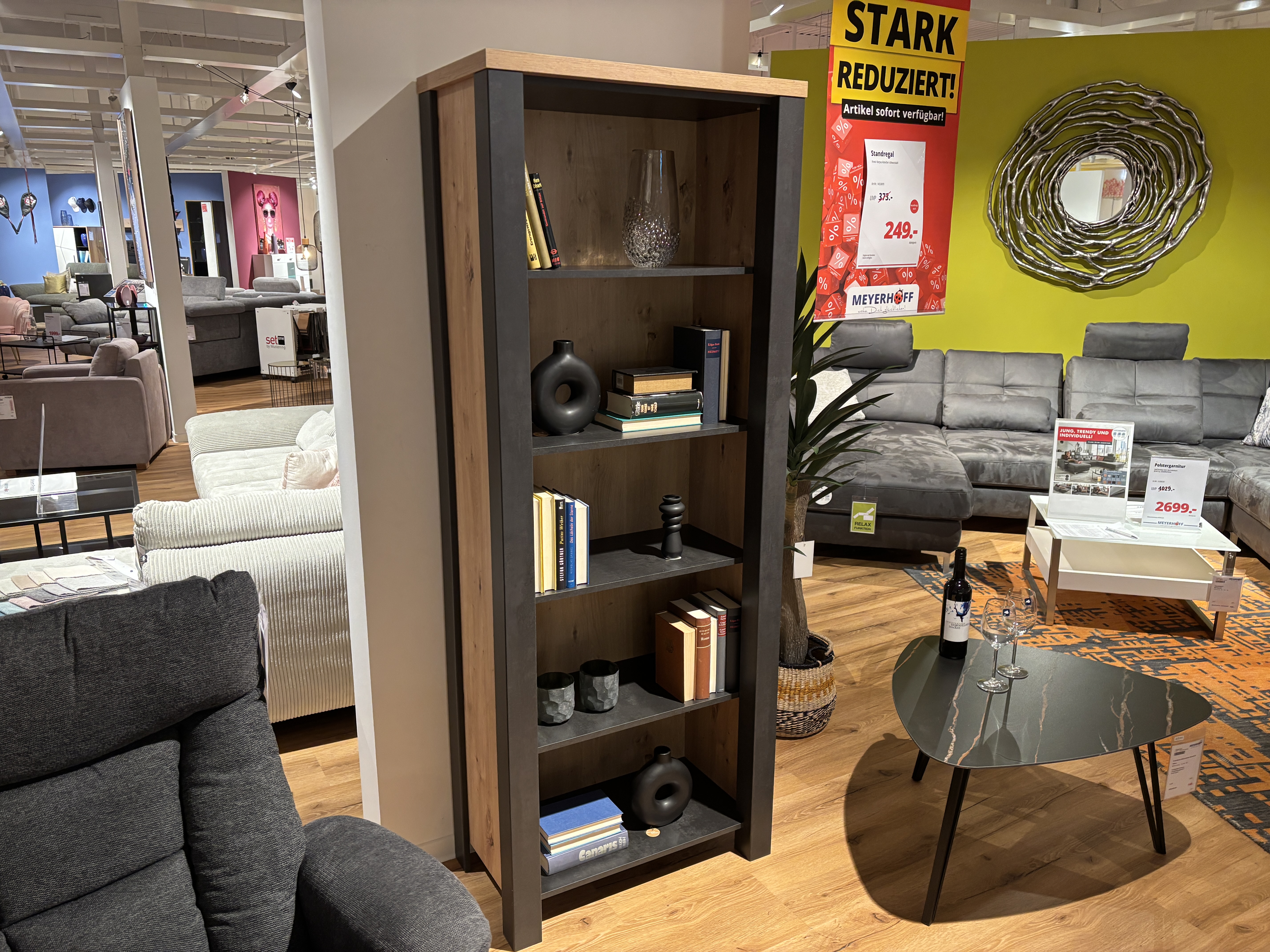 Standregal, asteiche/schwarzstahl - MyTrend229