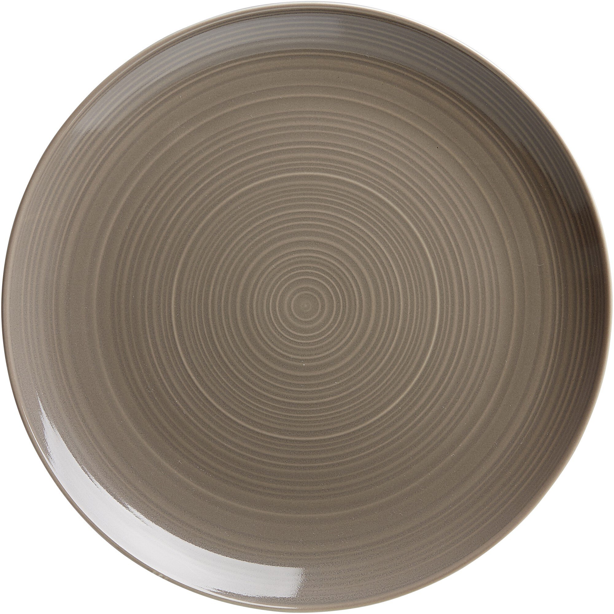 Speiseteller Suomi Taupe 26 cm - Porzellan, spülmaschinenfest, rund, braun