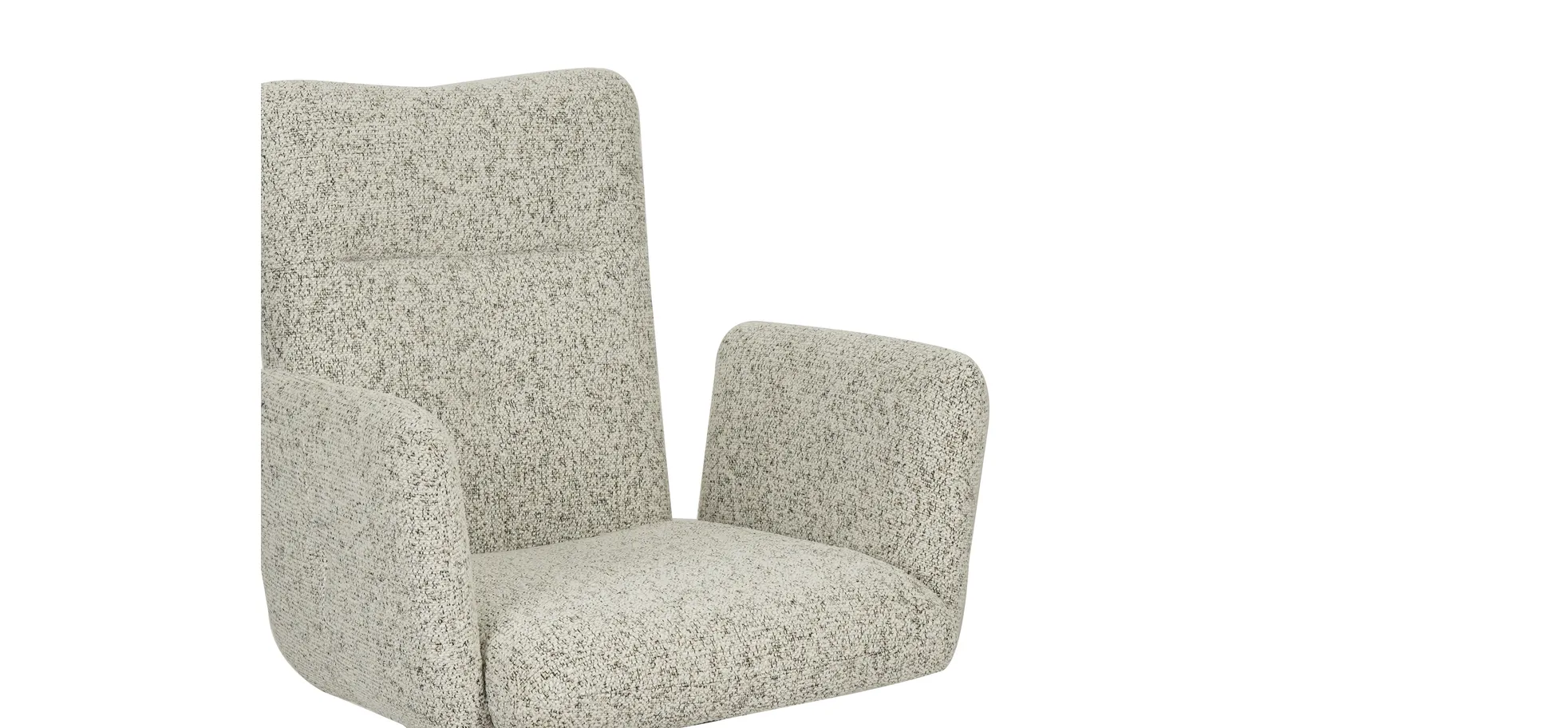 Armlehnstuhl, Stoff schwarz-weiß - Mylene