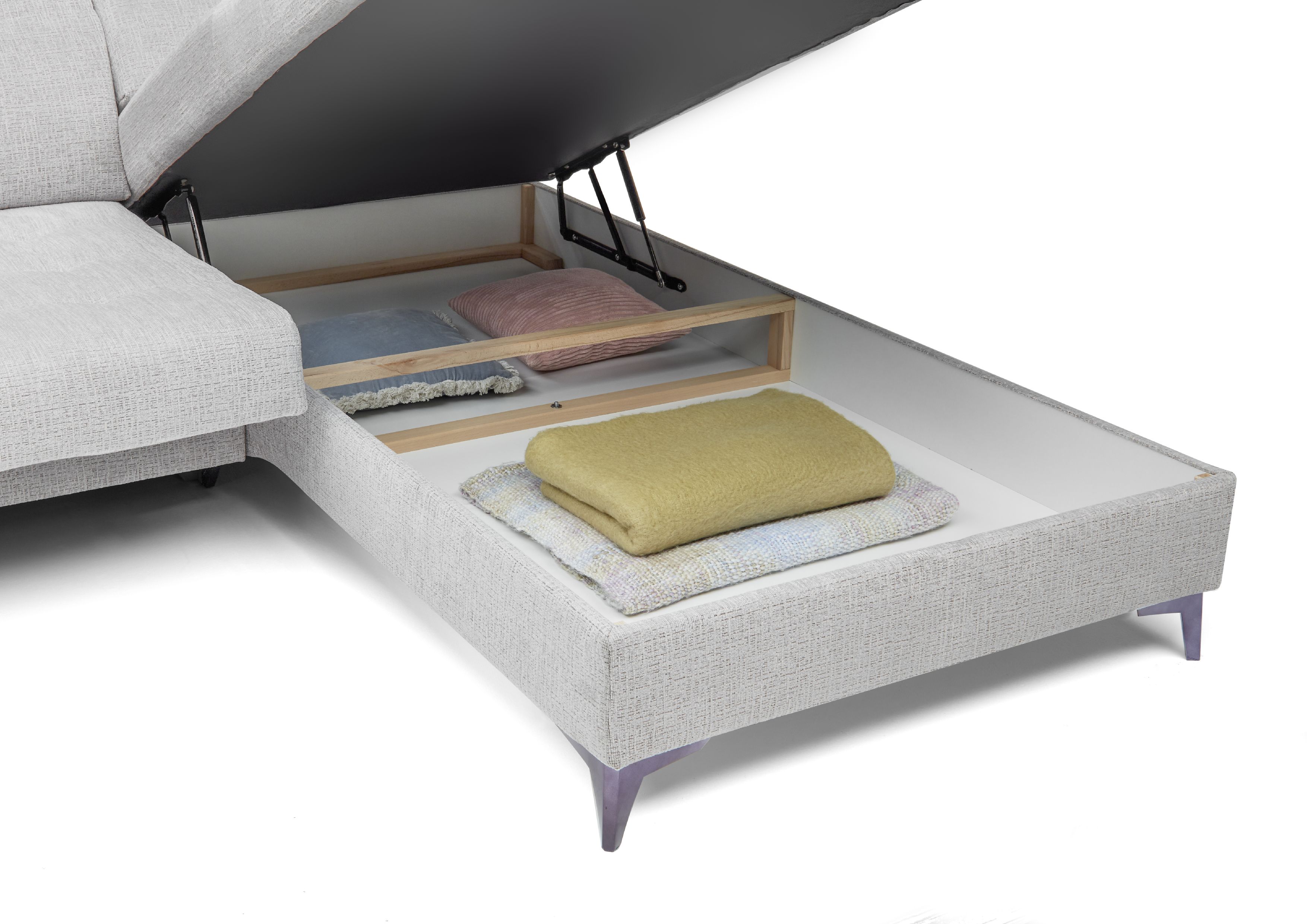 Ecksofa, light grey - Elty