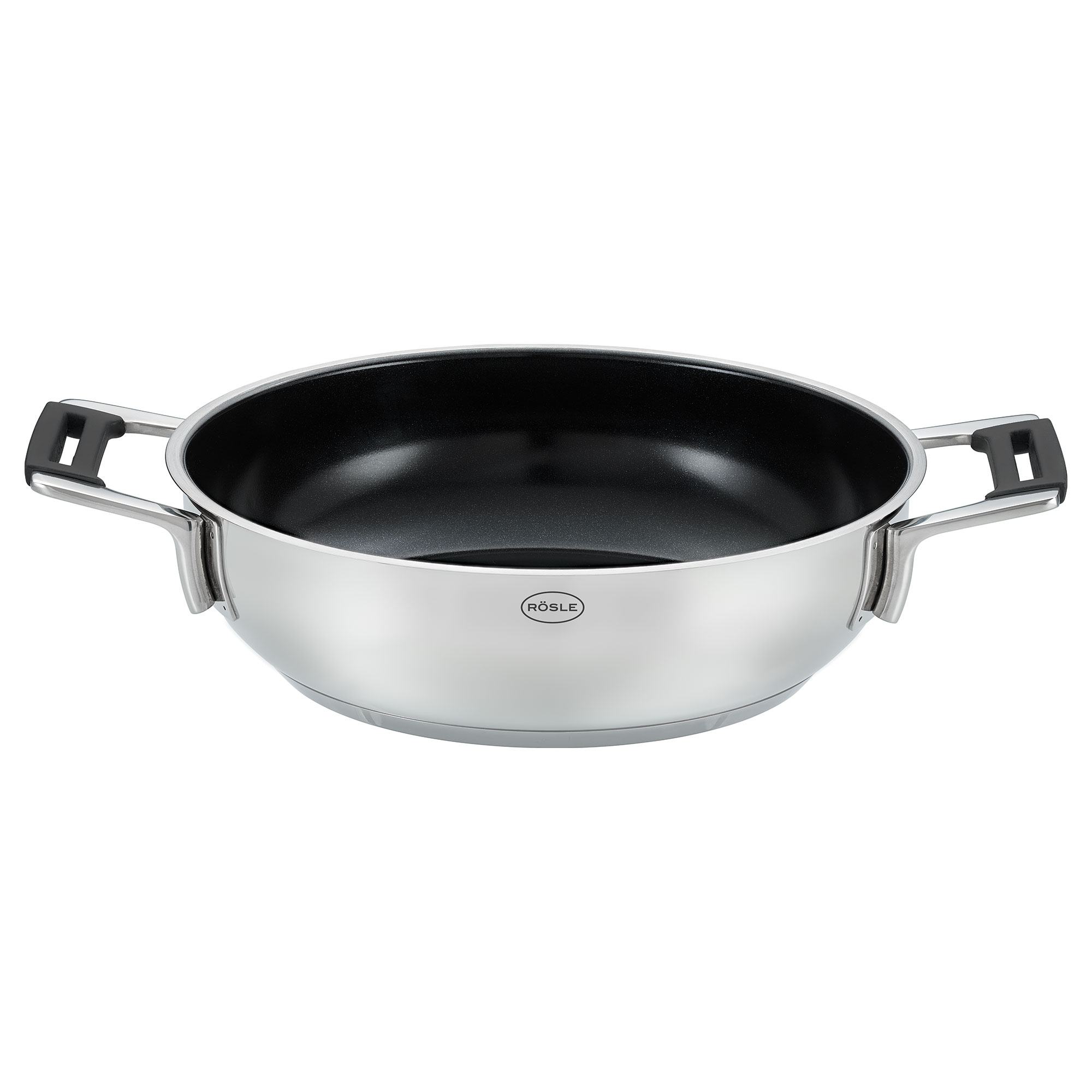 RÖSLE, Servierpfanne SILENCE PRO Ø 28 cm - Keramik ProCera2*, Edelstahl, Keramikversiegelung