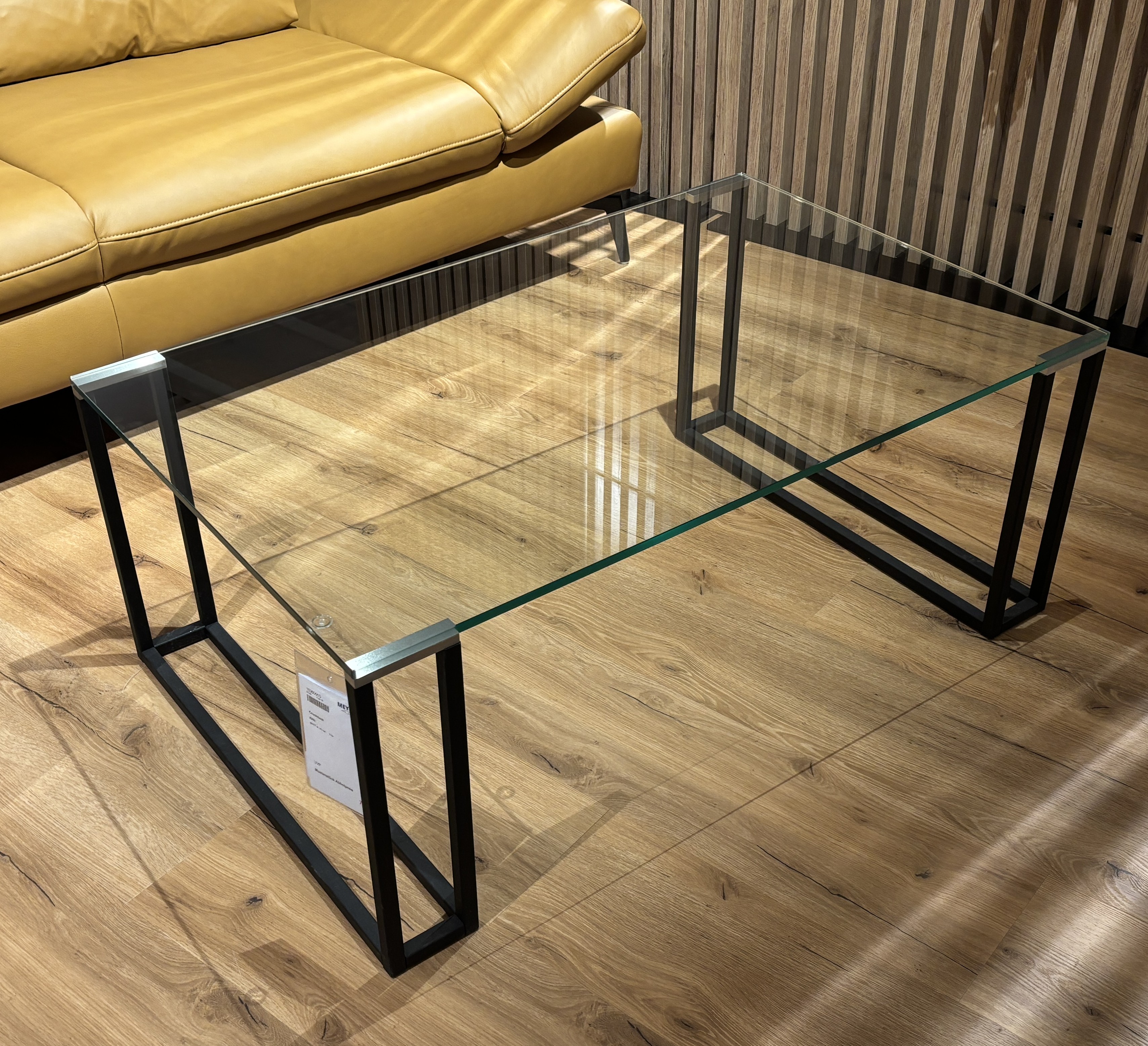 Couchtisch, Platte Klarglas, Kufengestell - 8250