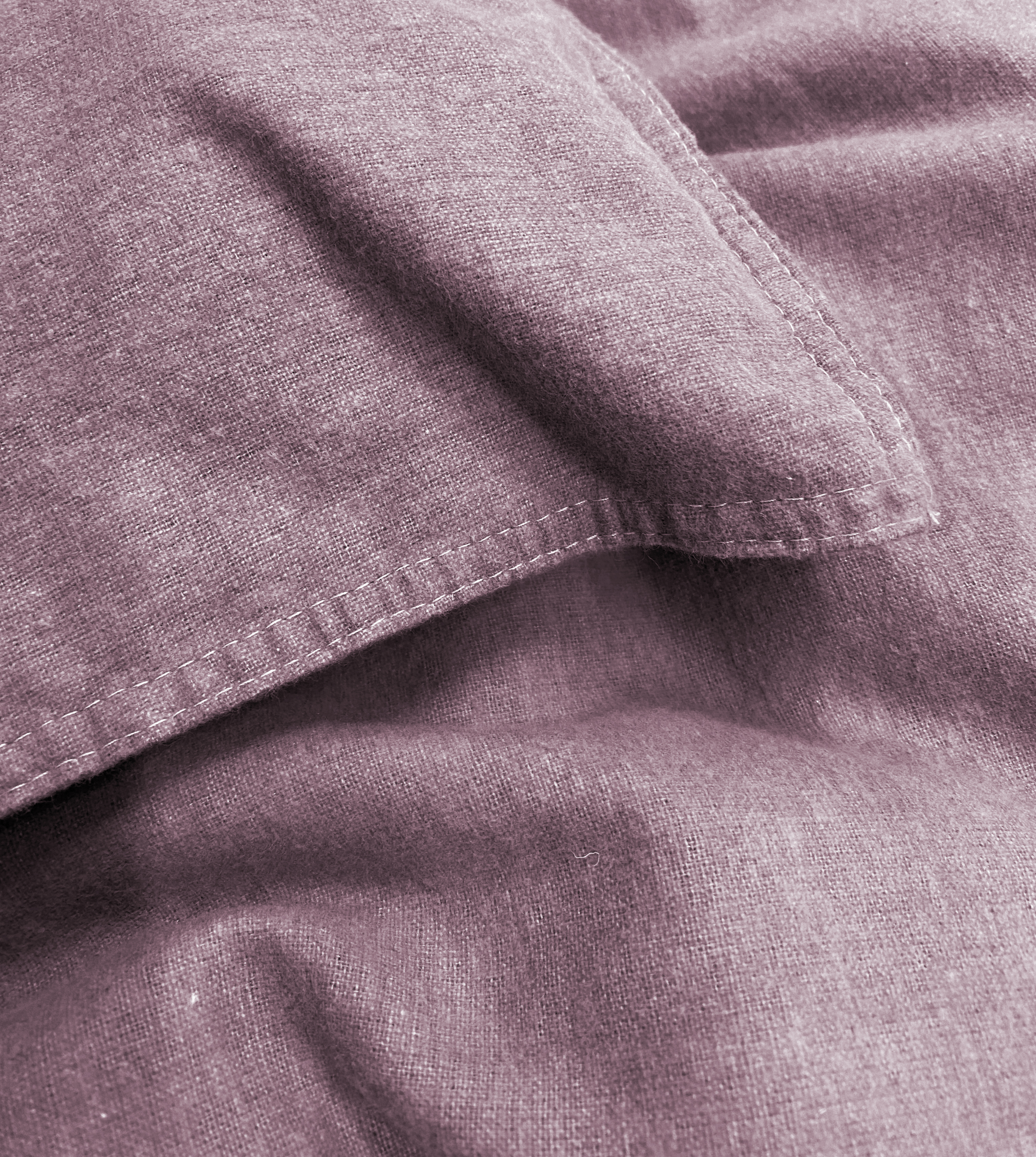 Flanell-Bettwäsche Stone-Washed - 155x220cm, berry