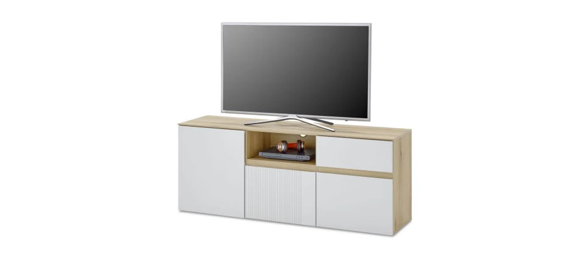 TV-Board- Eiche Dekor, Hellgrau TV-Board- Eiche Dekor, Hellgrau