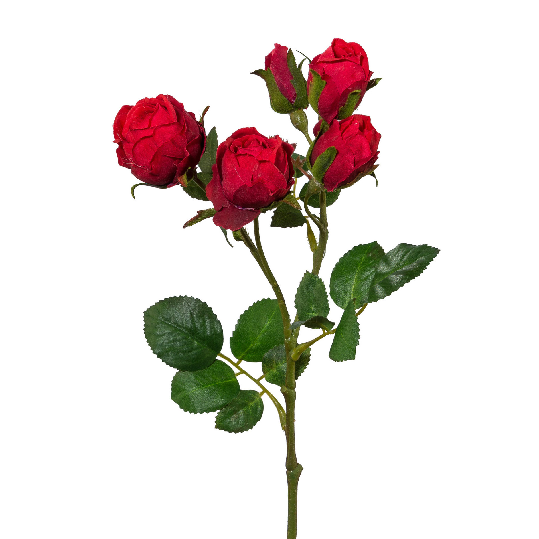 Kunstrose - Polyantaros, 39 cm, rot
