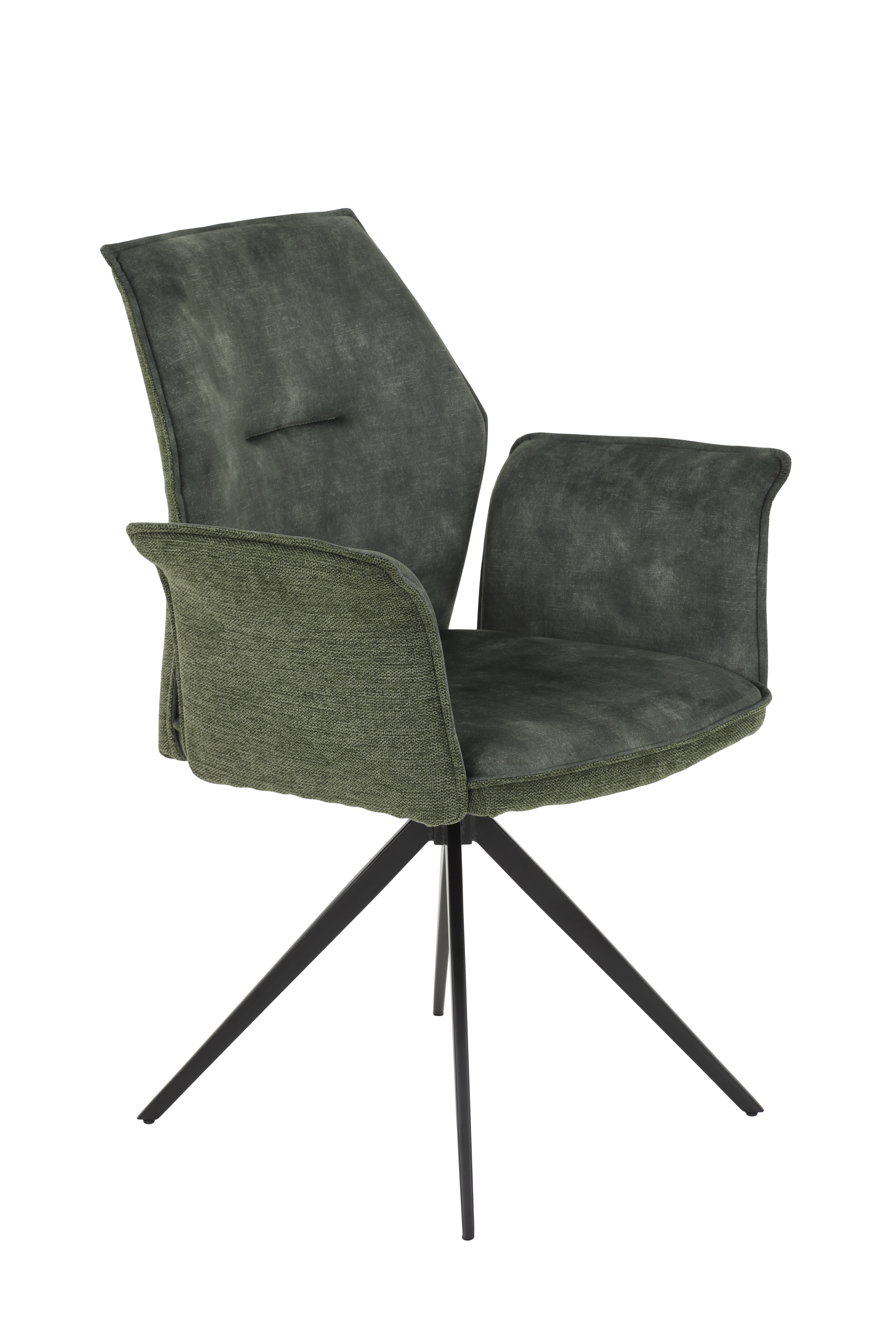 Sessel, Bezug grün, Gestell schwarz - MyTrend358