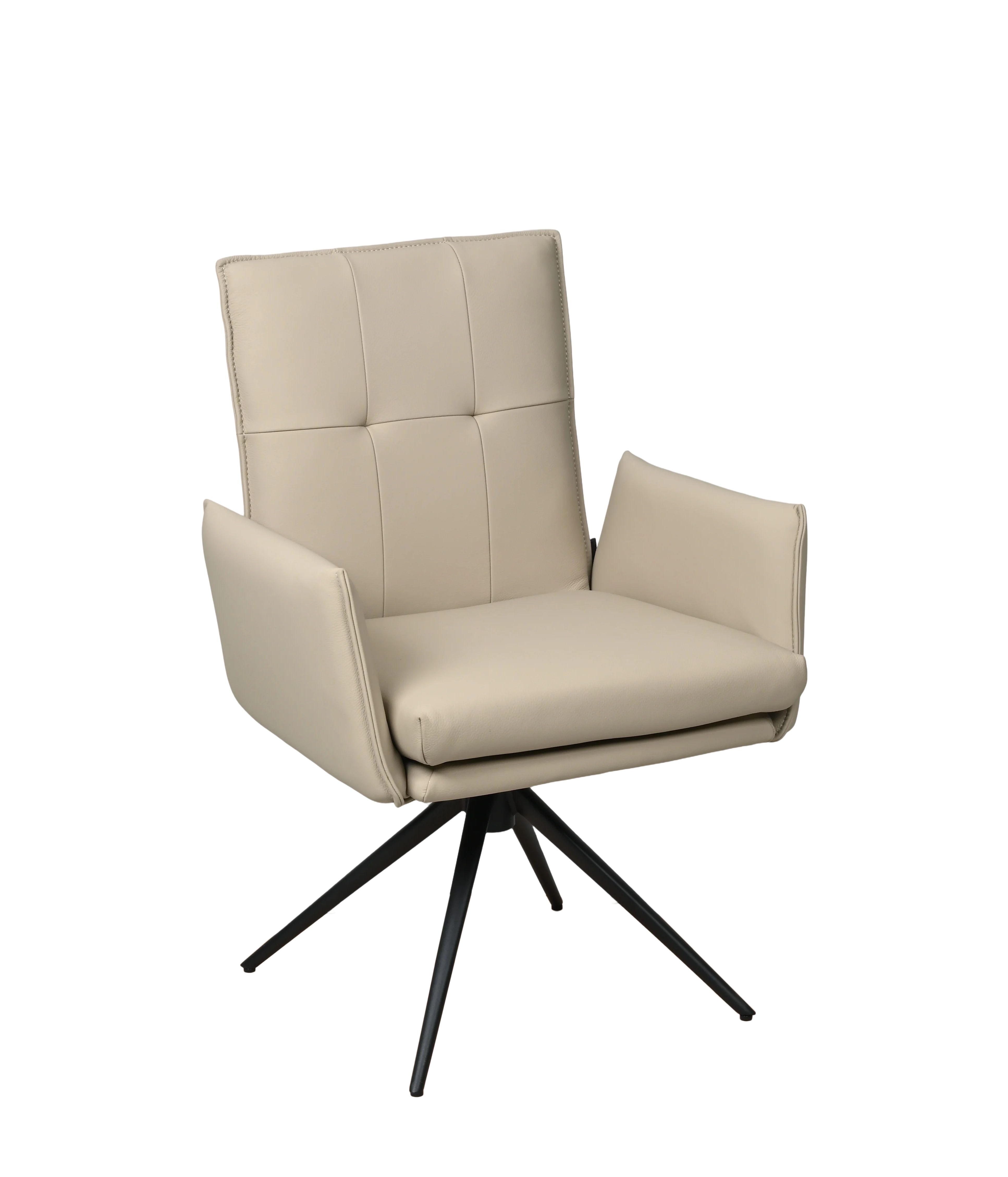 Armlehnstuhl Leder, Latte - Marcella