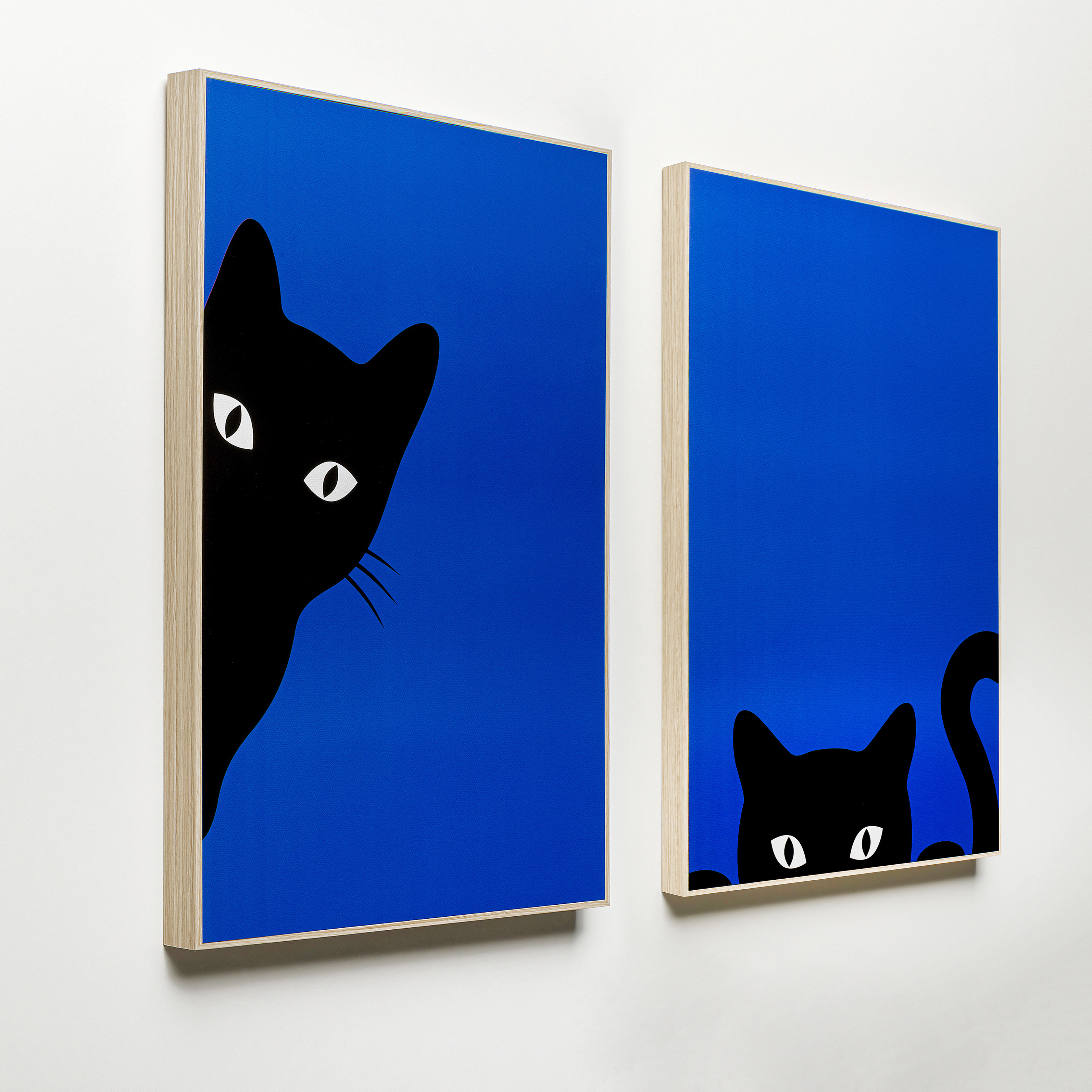 Gerahmtes Bild Ciao Gatto, 2-er Set - Bilder