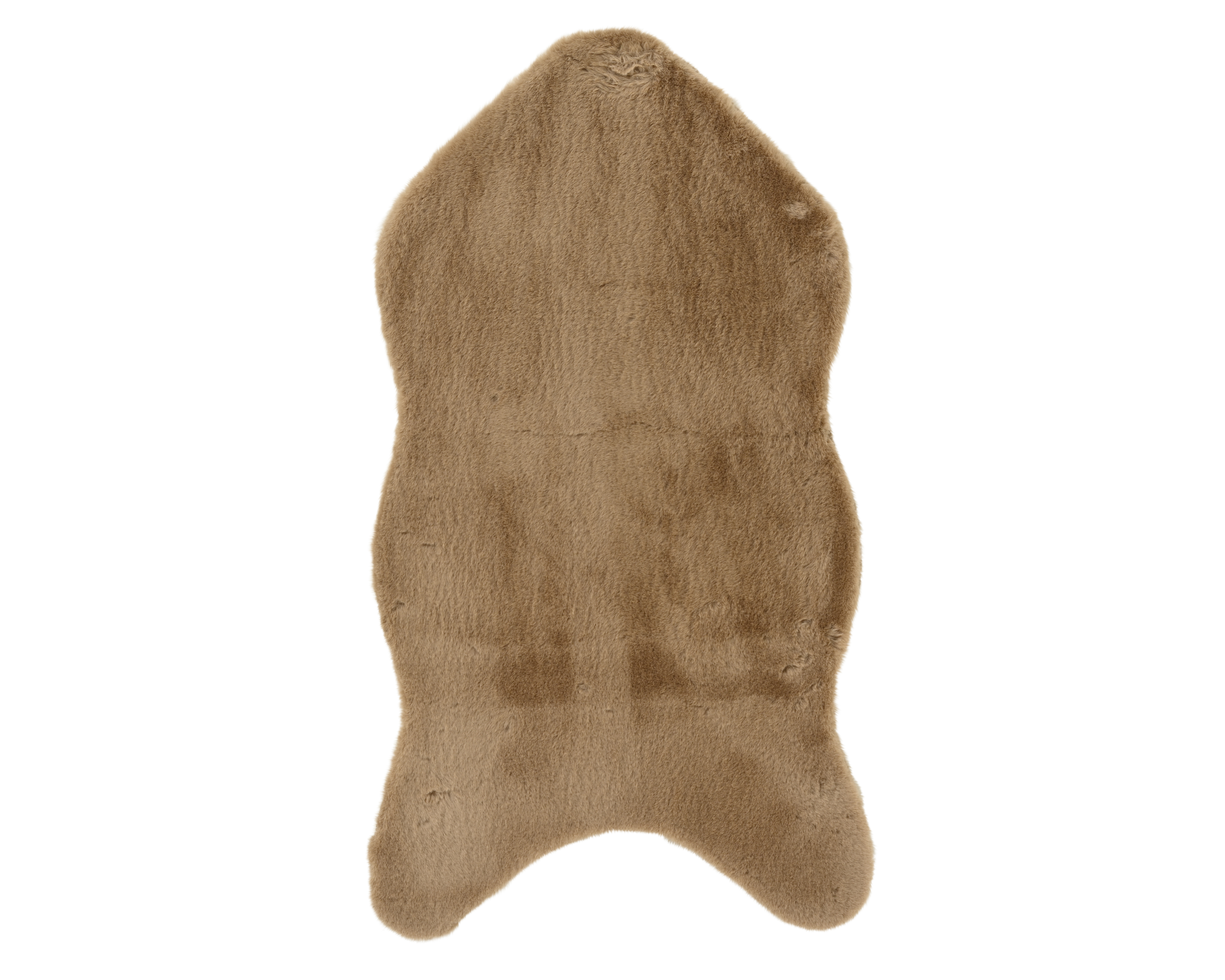 Deko-Kunstfell rund - braun, L90.00-W50.00-H1.00cm