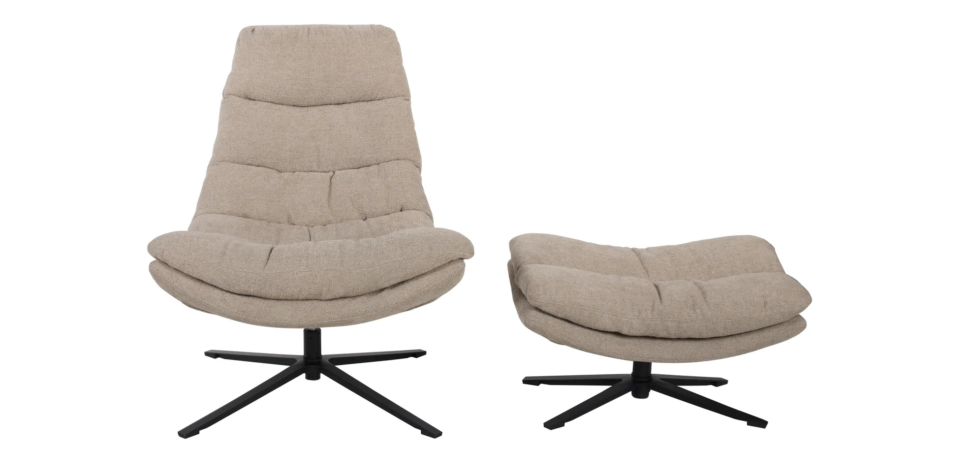 Relaxsessel mit Hocke, sand - Duane