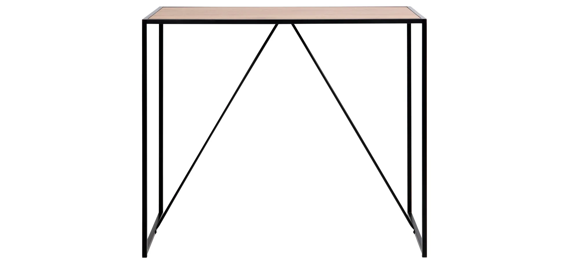 Bartisch - LB ca. 120x60 cm, Wildeiche Nachbildung, Schwarz