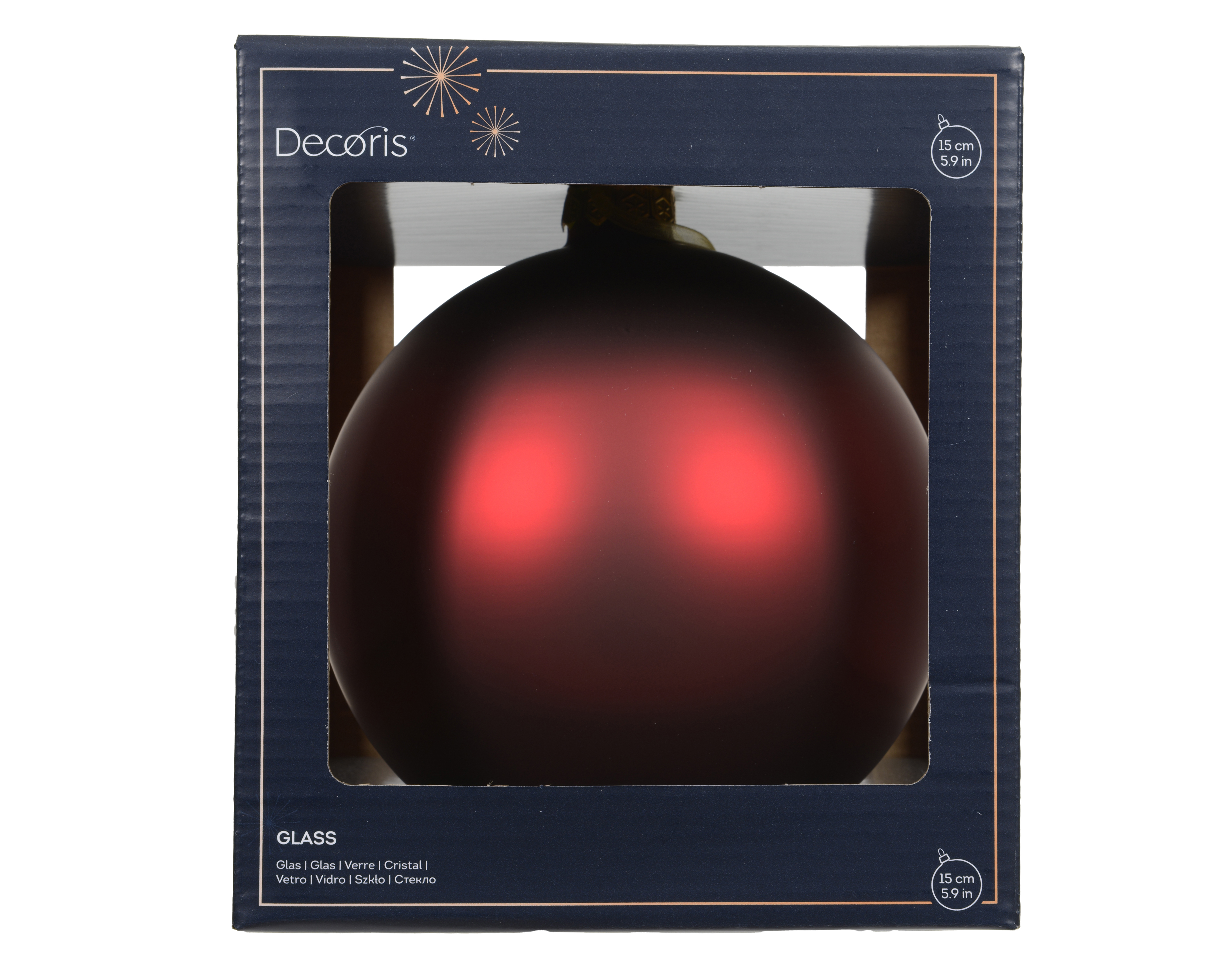 Weihnachtsbaumkugel - rot, Ø15.00cm