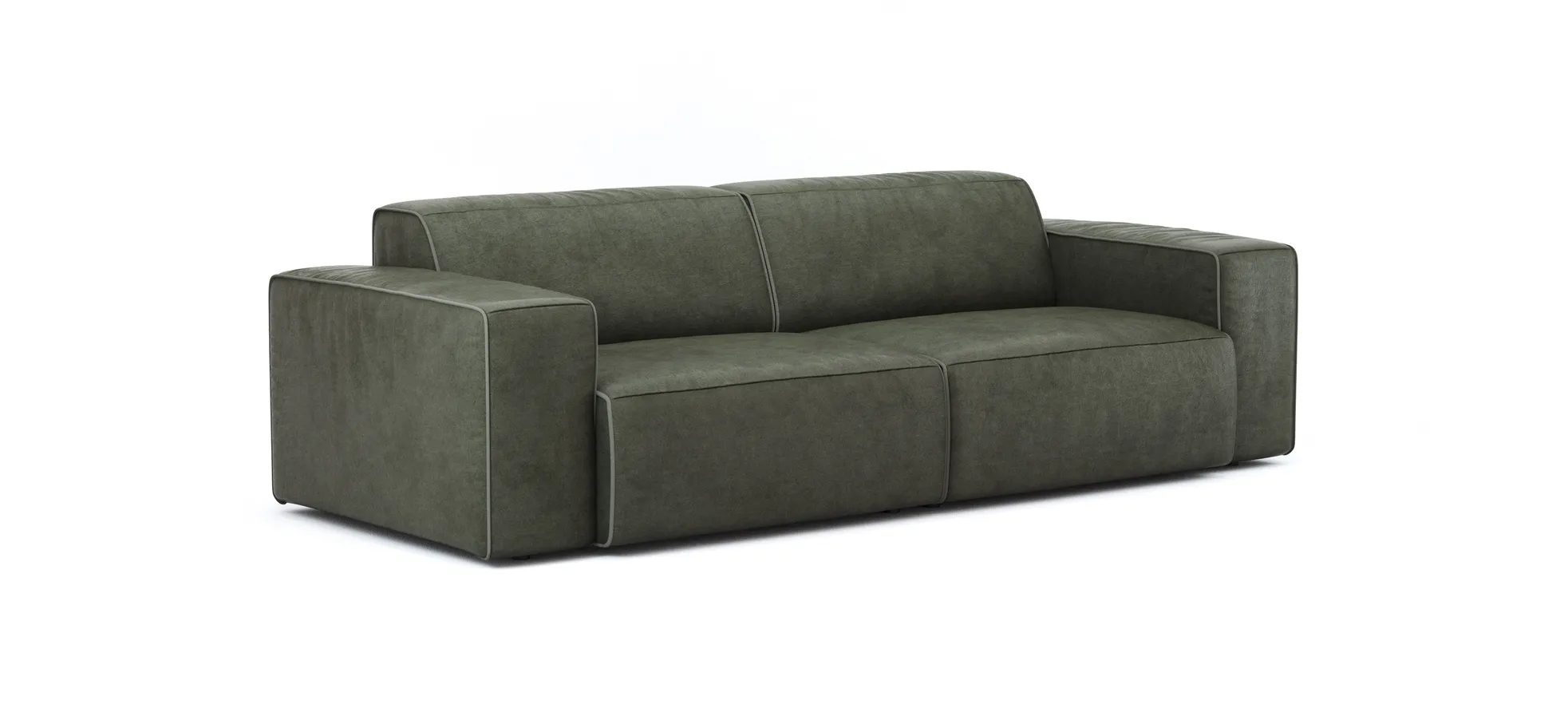 Sofa Elementos - 3 Sitzer, Stoff, Olive