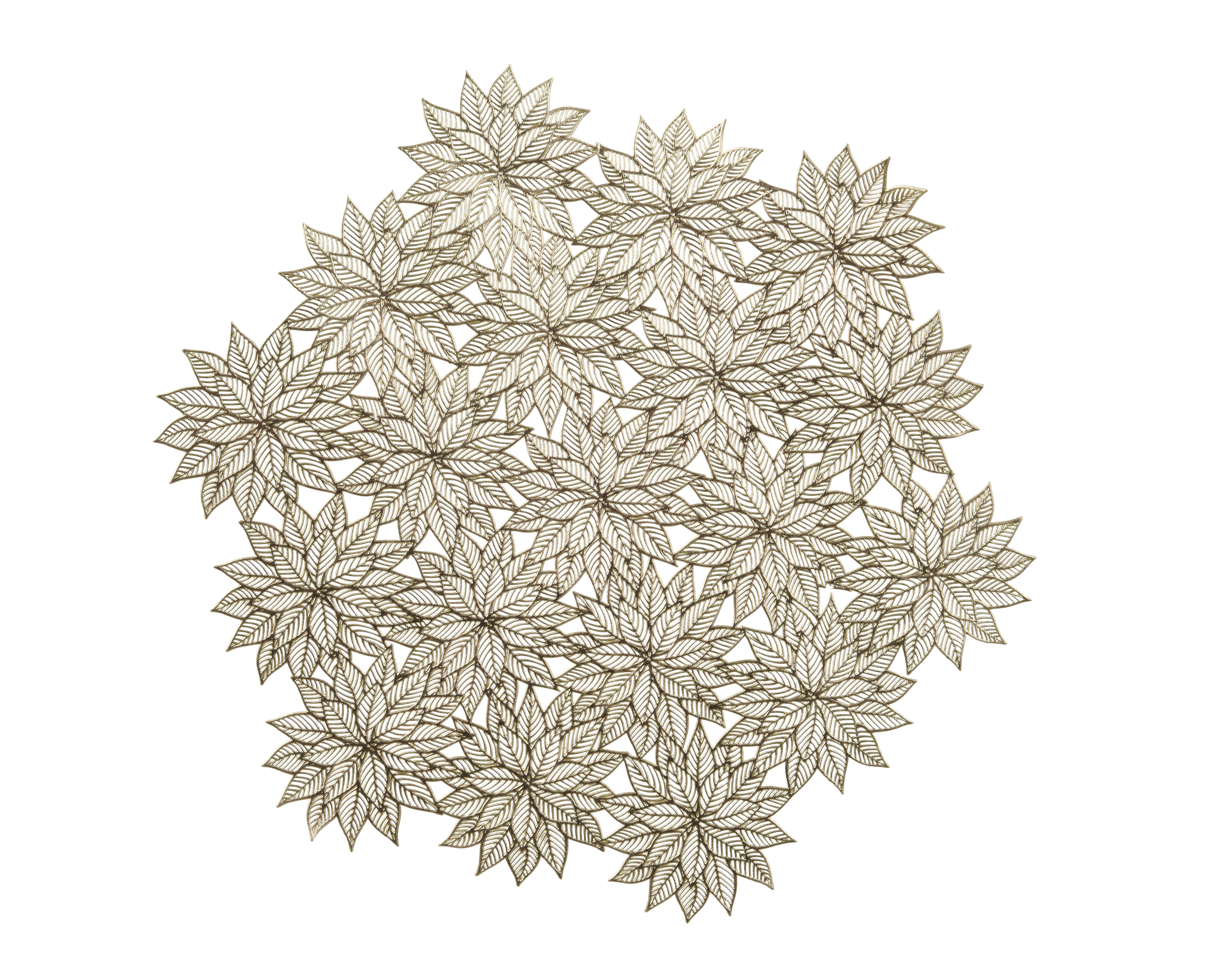 Tischset - gold, PVC, Ø38-H0.01cm