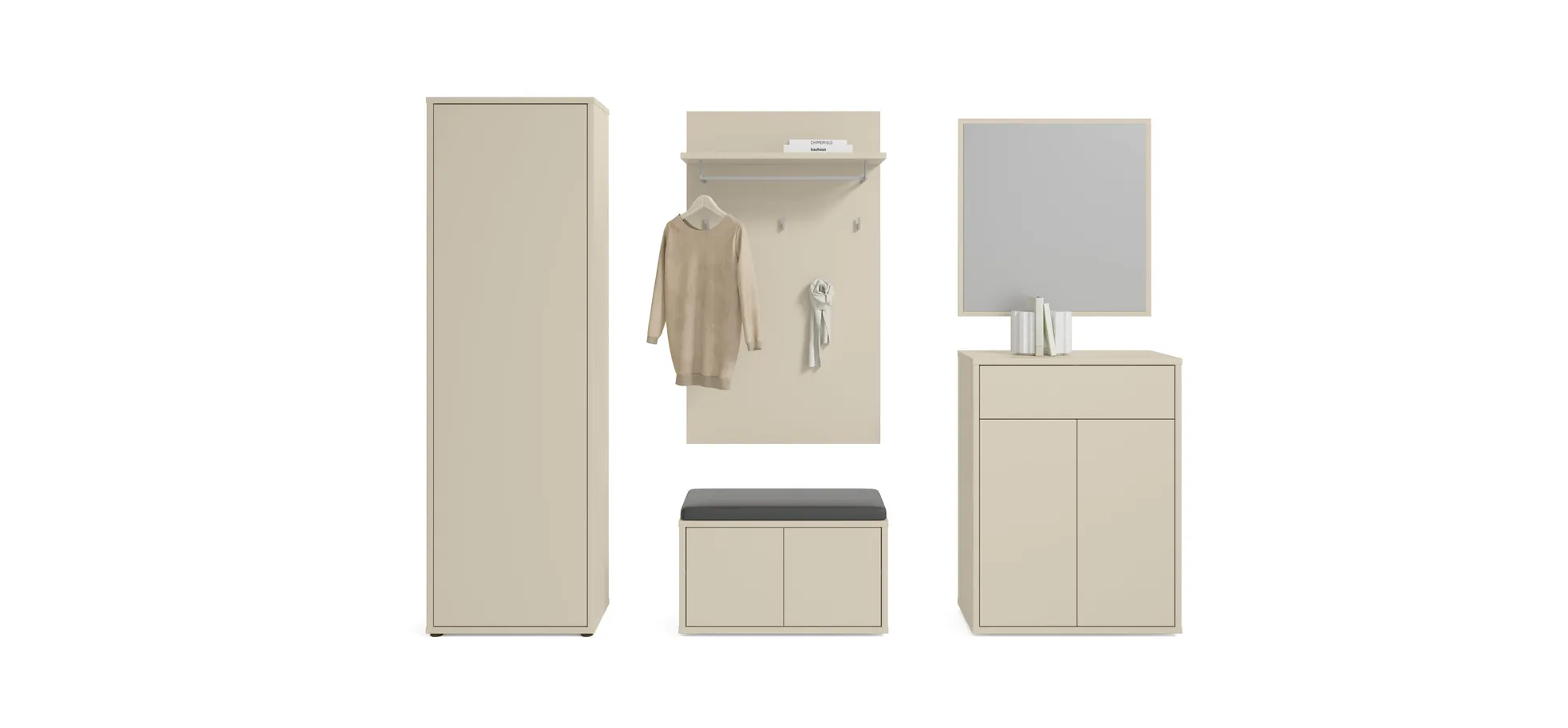 Garderobenschrank, Dekor sand - Faid