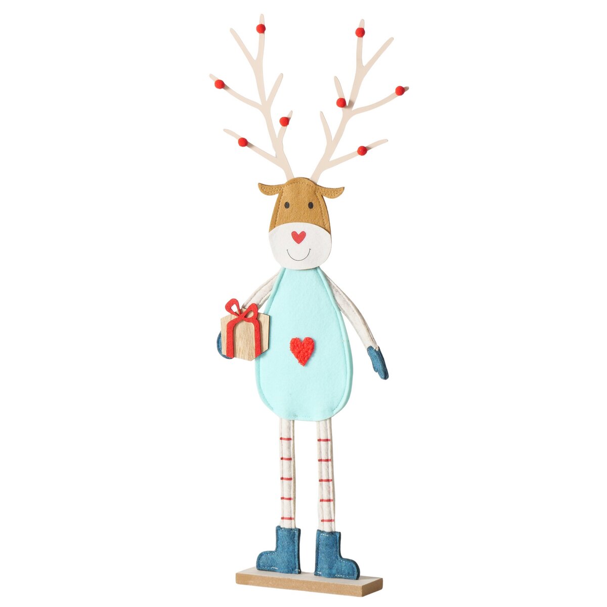 Hirsch Fynn, 2 sort. - H 60,00 cm, MDF, Eisen lackiert, Polyester