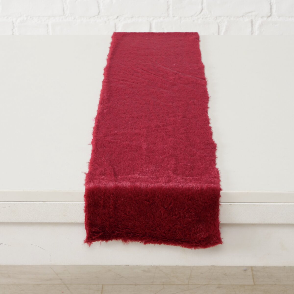 Tischband Furly - B 20,00 cm, Polyester dunkelrot